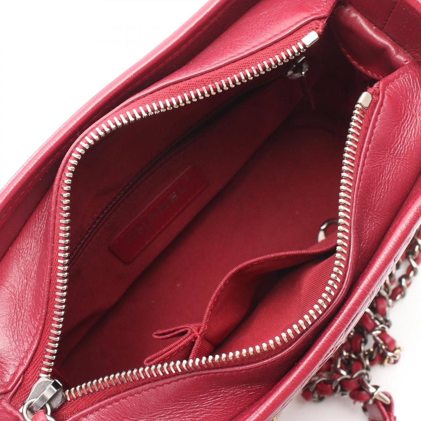 Chanel Gabrielle Small Hobo Bag Red Aged Calfskin