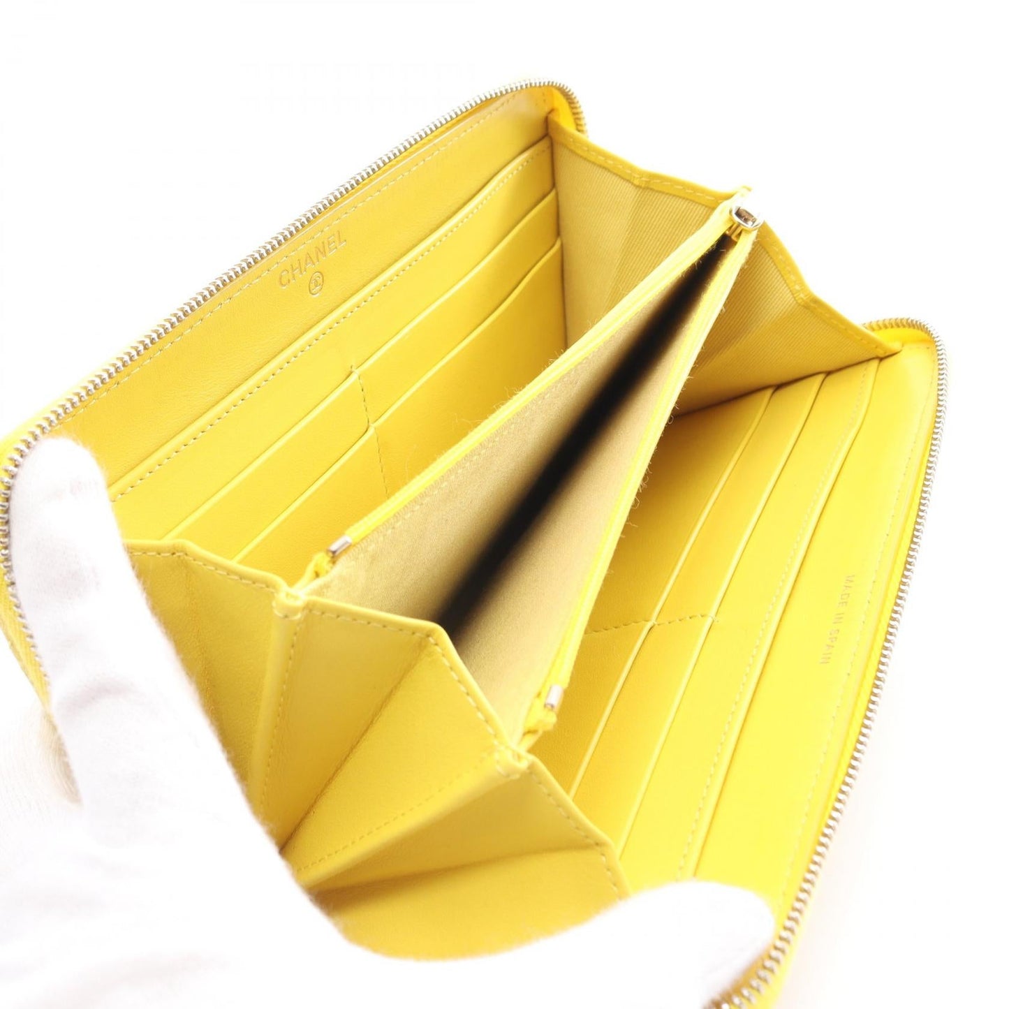 Chanel Caviar Skin Matelasse Long Wallet