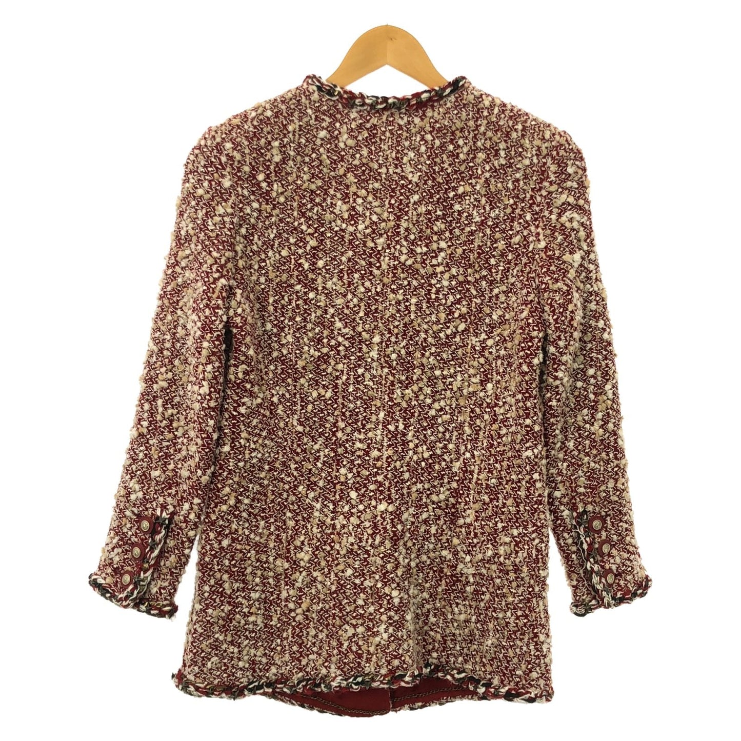 Chanel Tweed Wool Jacket Red P49462V36352