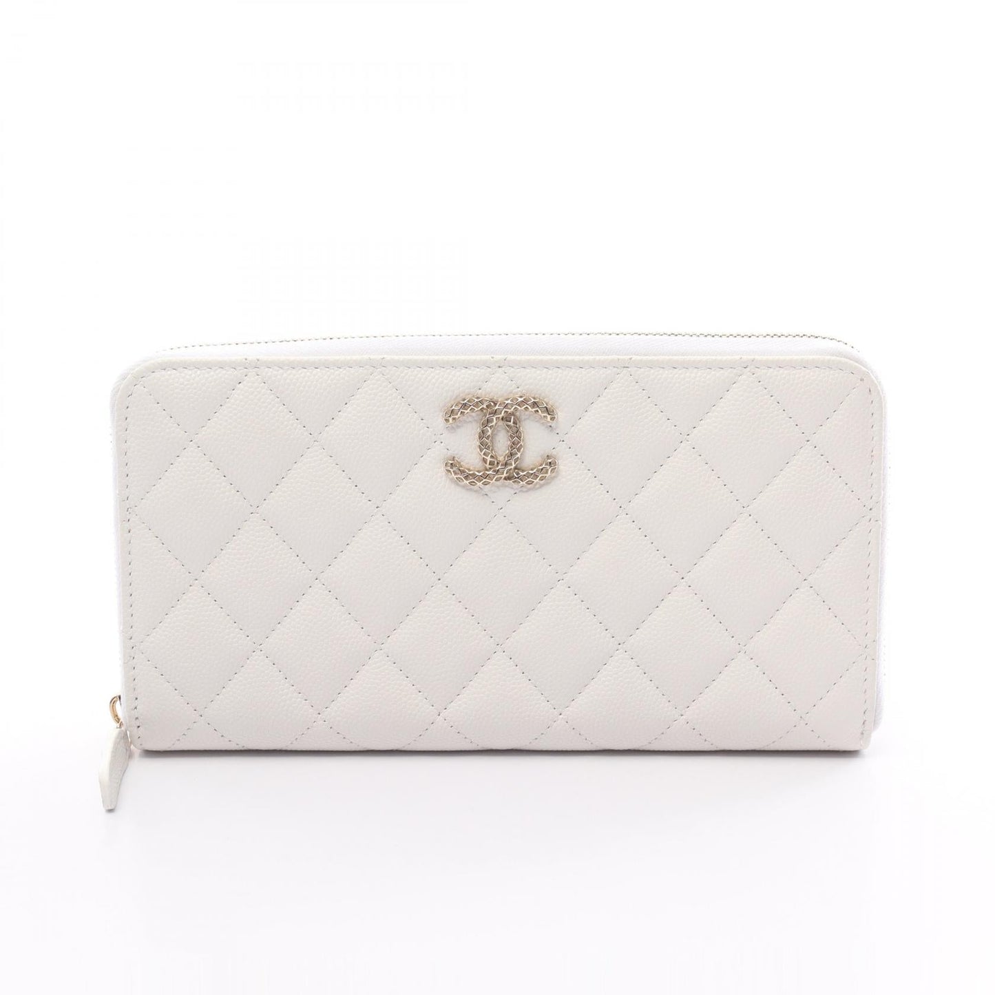 Chanel Caviar Skin Matelasse Round Wallet