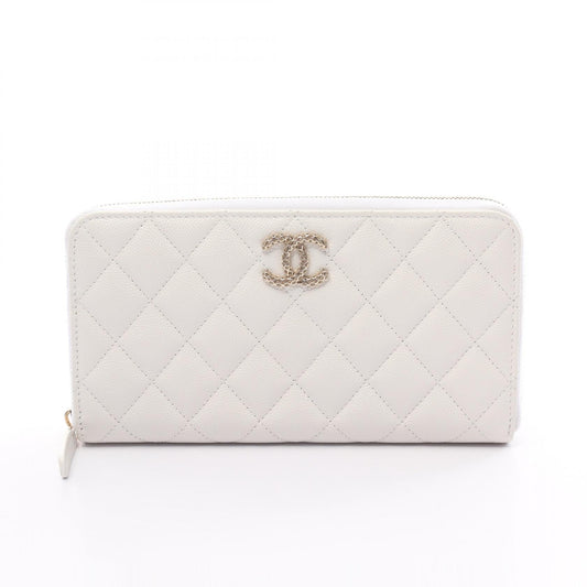 Chanel Caviar Skin Matelasse Round Wallet