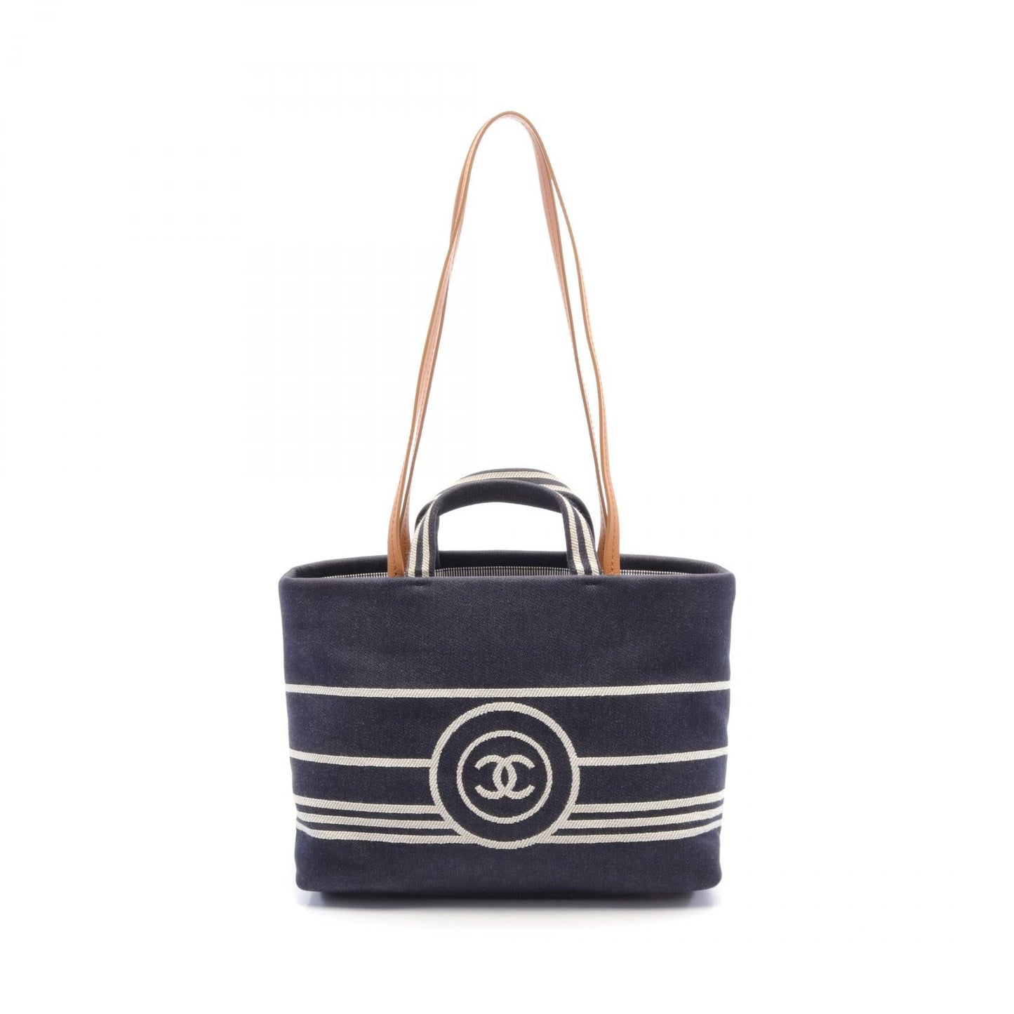 Chanel CC Denim Shopping Tote  Denim Tote Bag A92240 in Great Condition