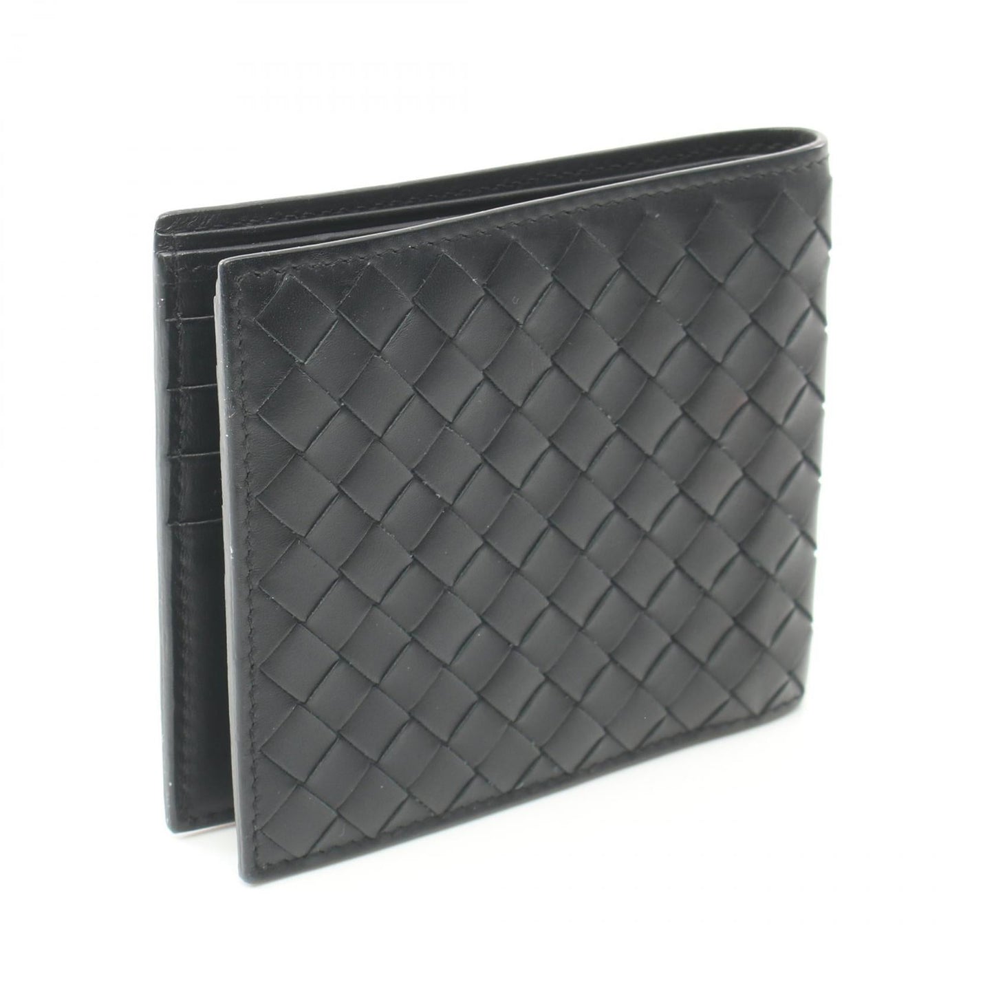 Bottega Veneta Leather Bifold Wallet Black