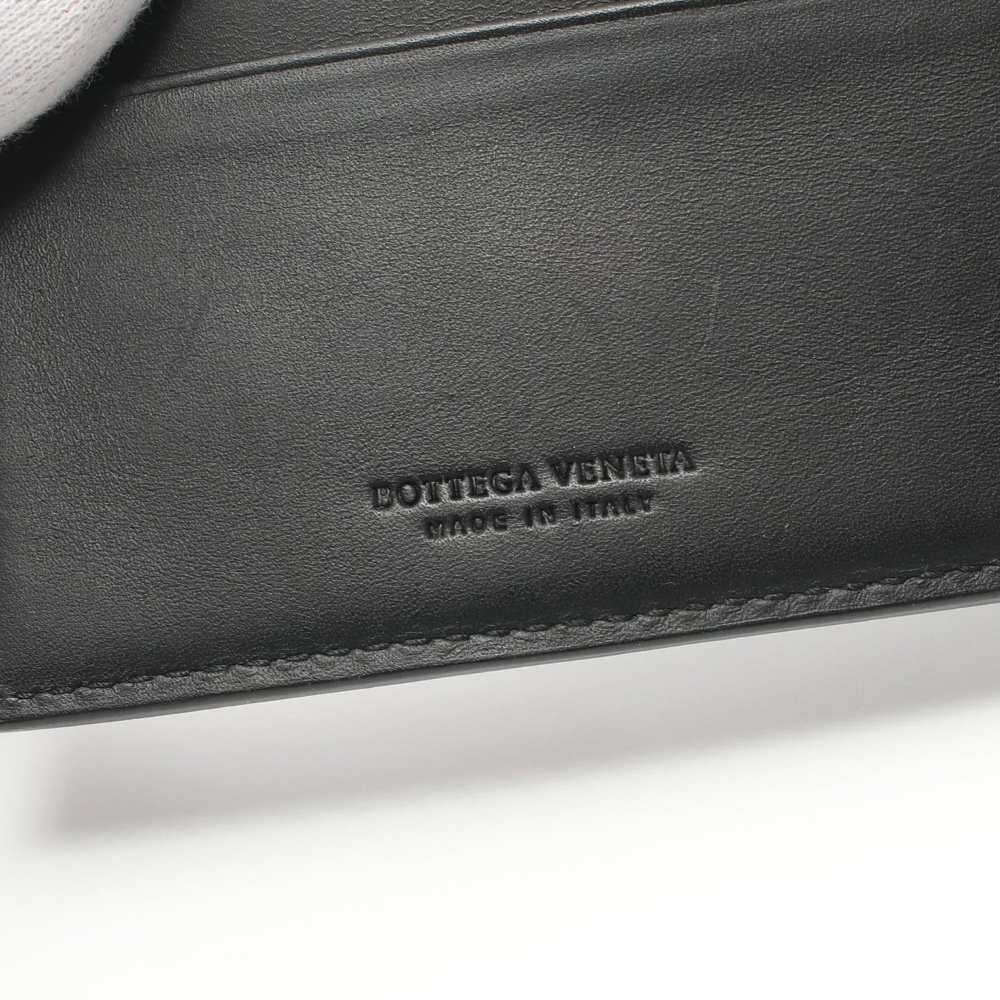 Bottega Veneta Leather Bifold Wallet Black