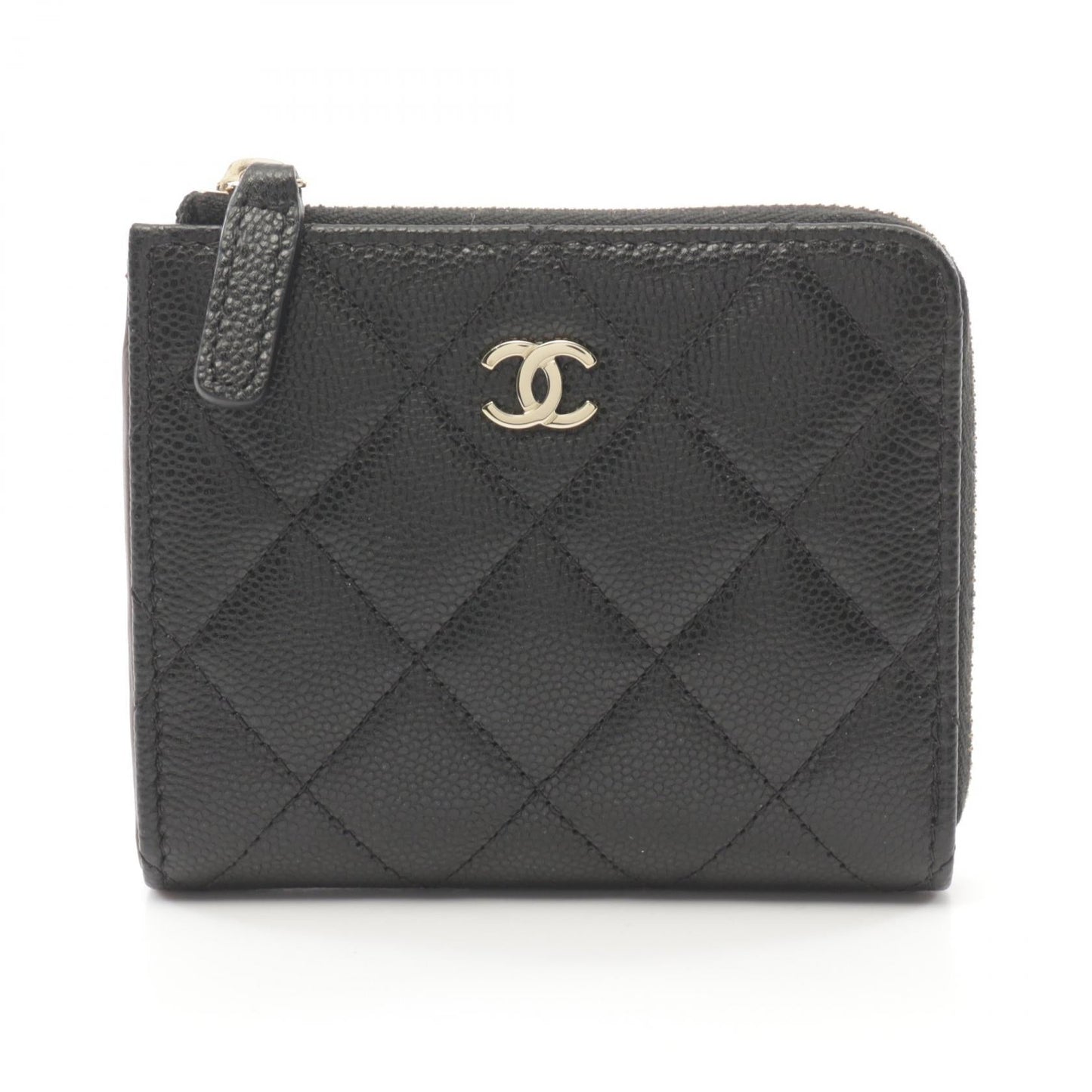 Chanel Caviar Skin Matelasse Round Wallet