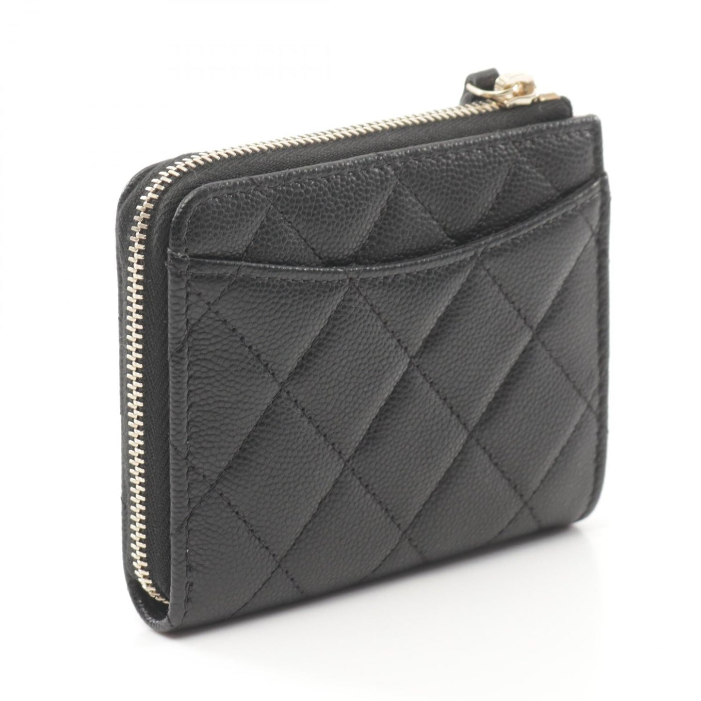 Chanel Caviar Skin Matelasse Round Wallet