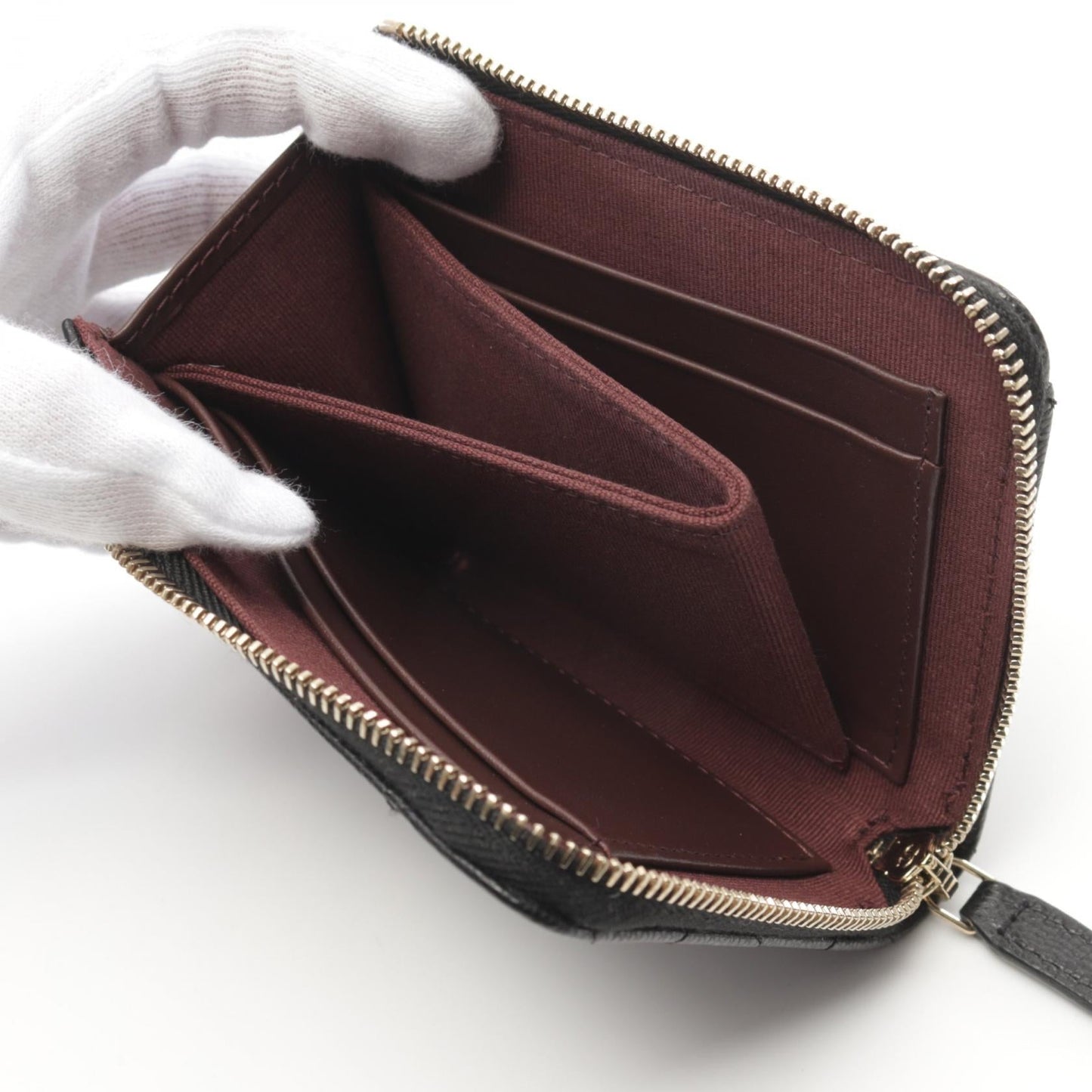 Chanel Caviar Skin Matelasse Round Wallet