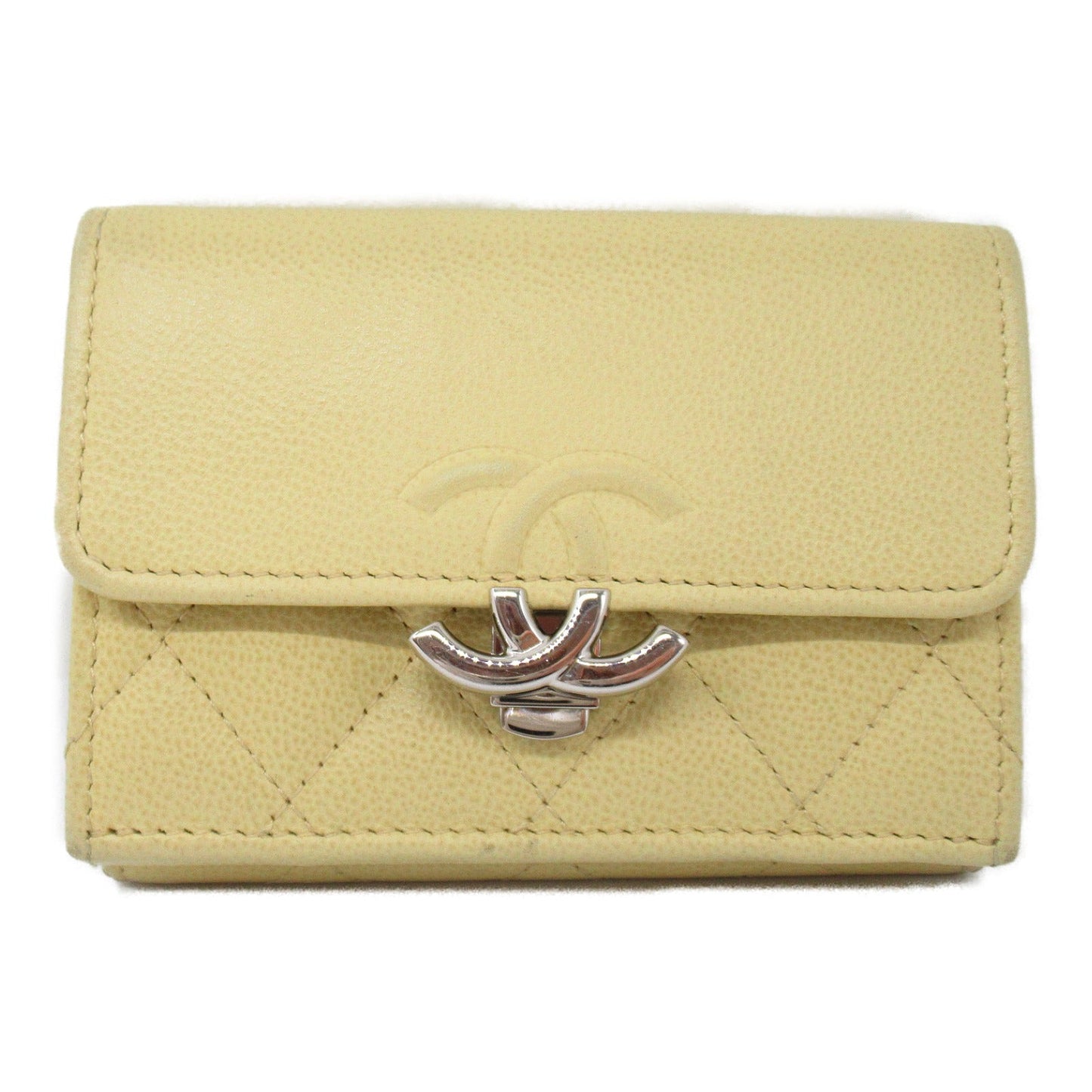 Chanel CC Three-fold Wallet Leather Short Wallet AP1173 in New Condition