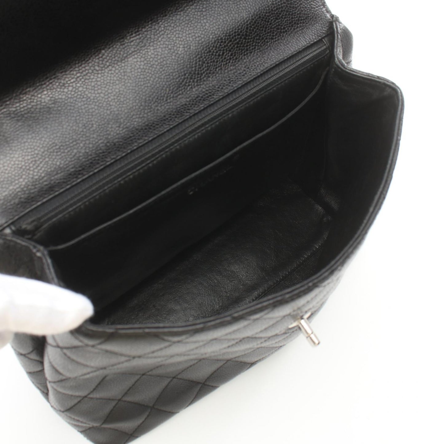 Chanel CC Caviar Matelasse Handbag Leather Handbag A12397 in New Condition