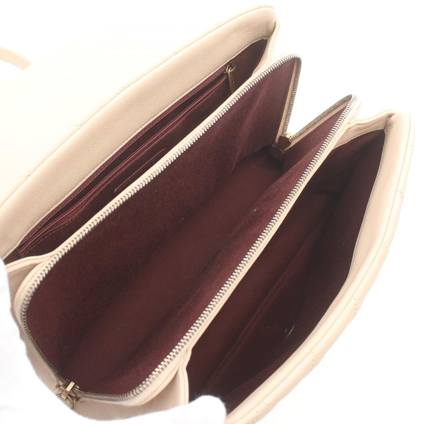 Chanel CC Quilted Caviar Chain Handle Bag Leather Handbag A93443 in New Condition