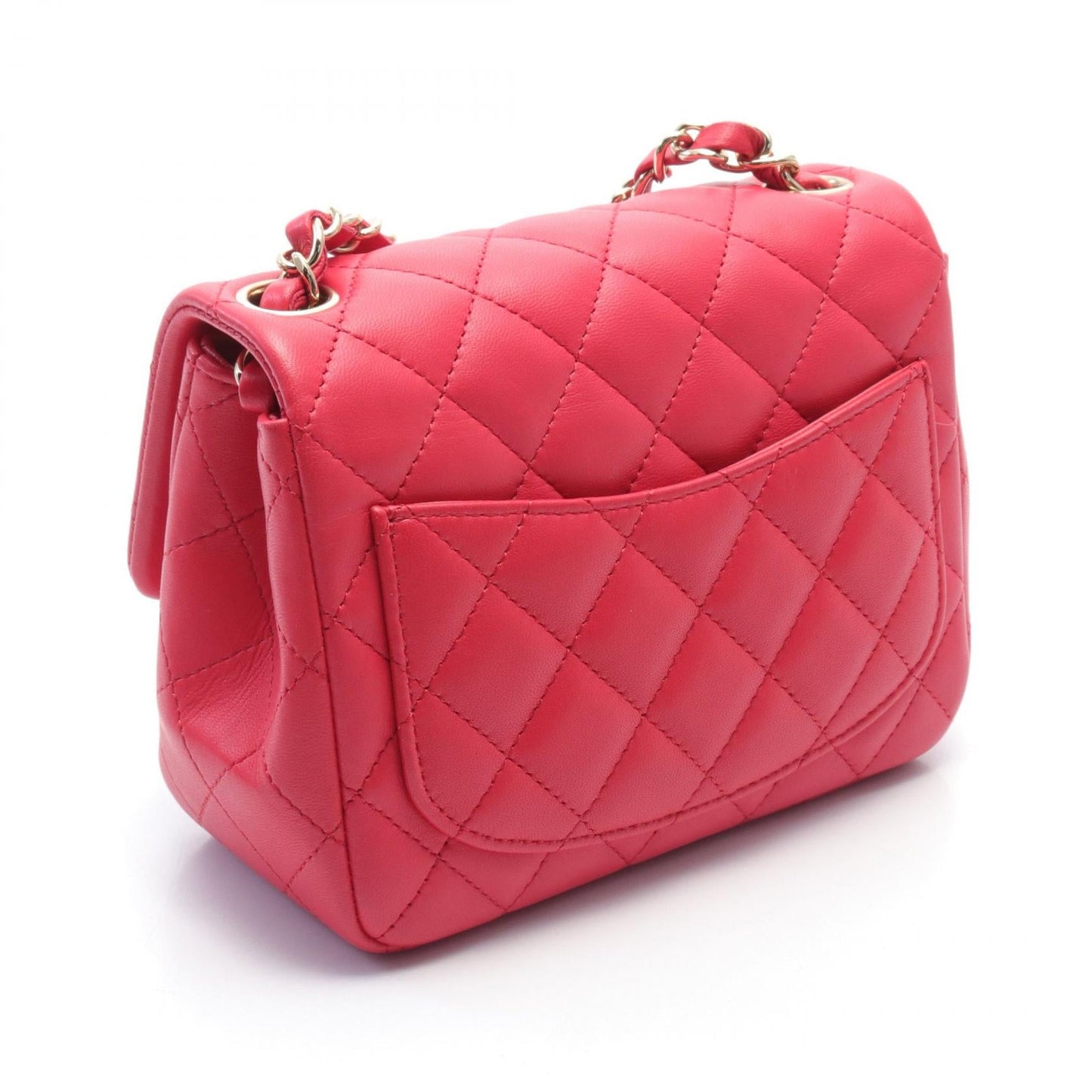 Chanel Mini Square Classic Single Flap Bag Leather Shoulder Bag