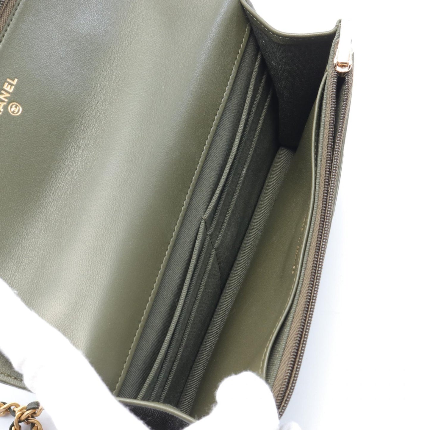 Chanel CC Quilted Leather Top Handle Wallet on Chain Leather Shoulder Bag