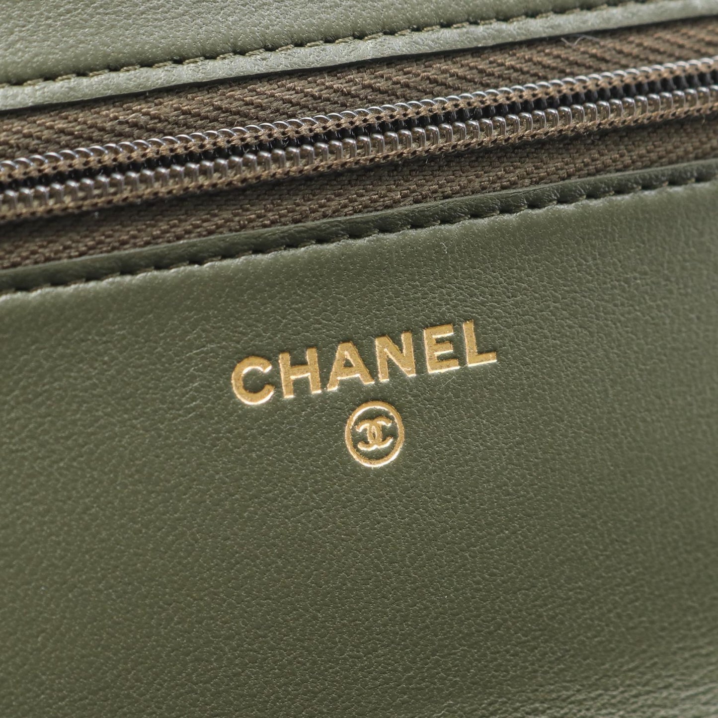 Chanel CC Quilted Leather Top Handle Wallet on Chain Leather Shoulder Bag