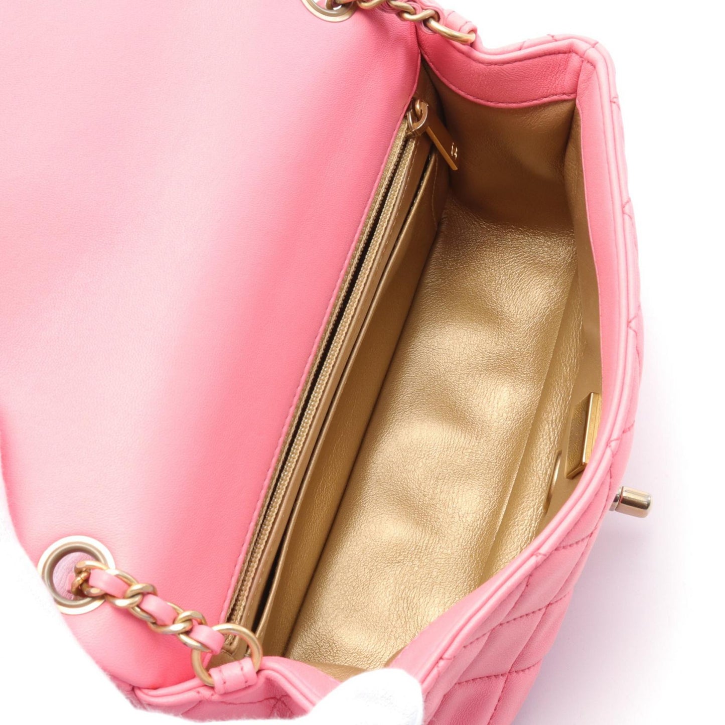 Chanel CC Pearl Crush Mini Flap Bag  Leather Shoulder Bag AS1787