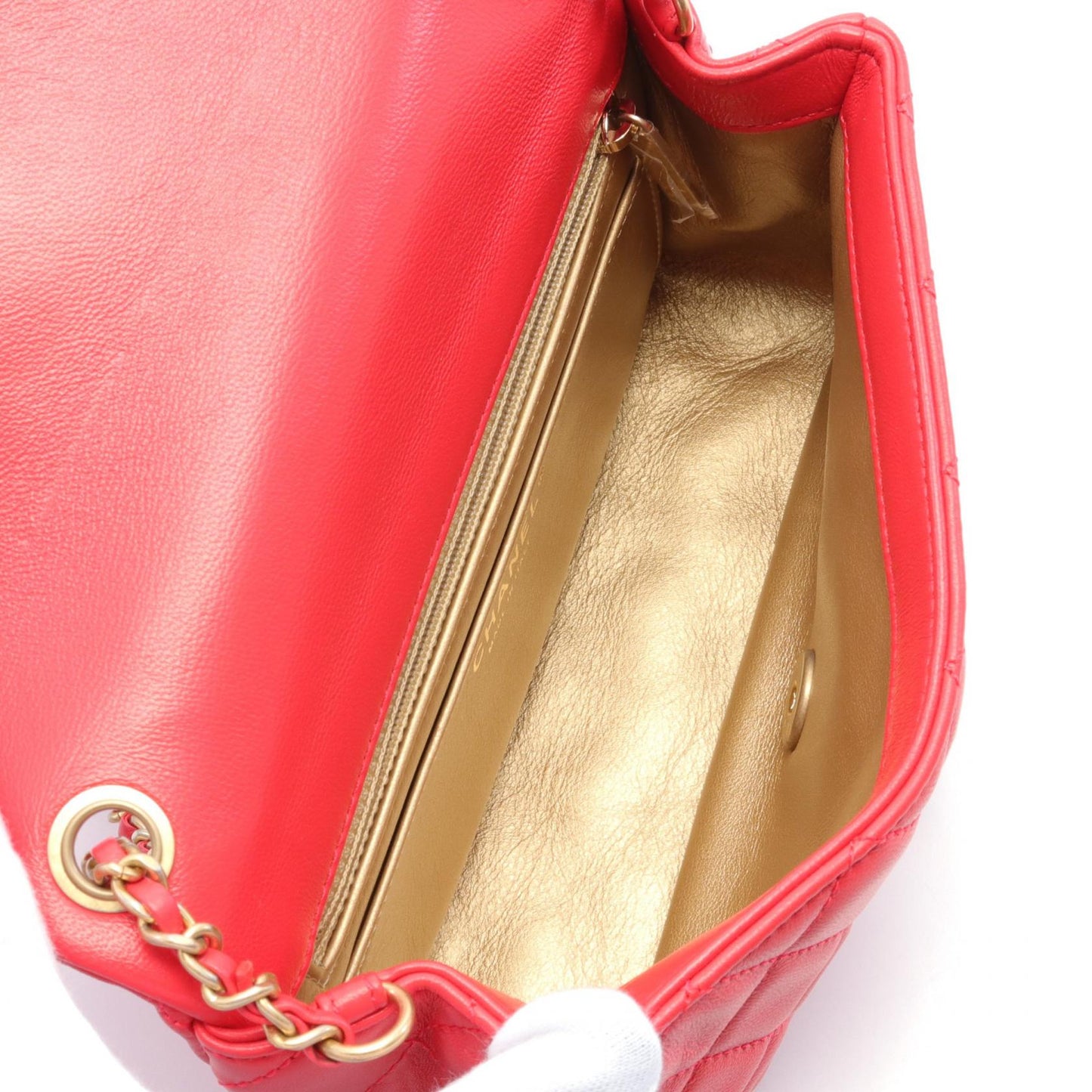 Chanel CC Pearl Crush Mini Flap Bag  Leather Shoulder Bag AS1787