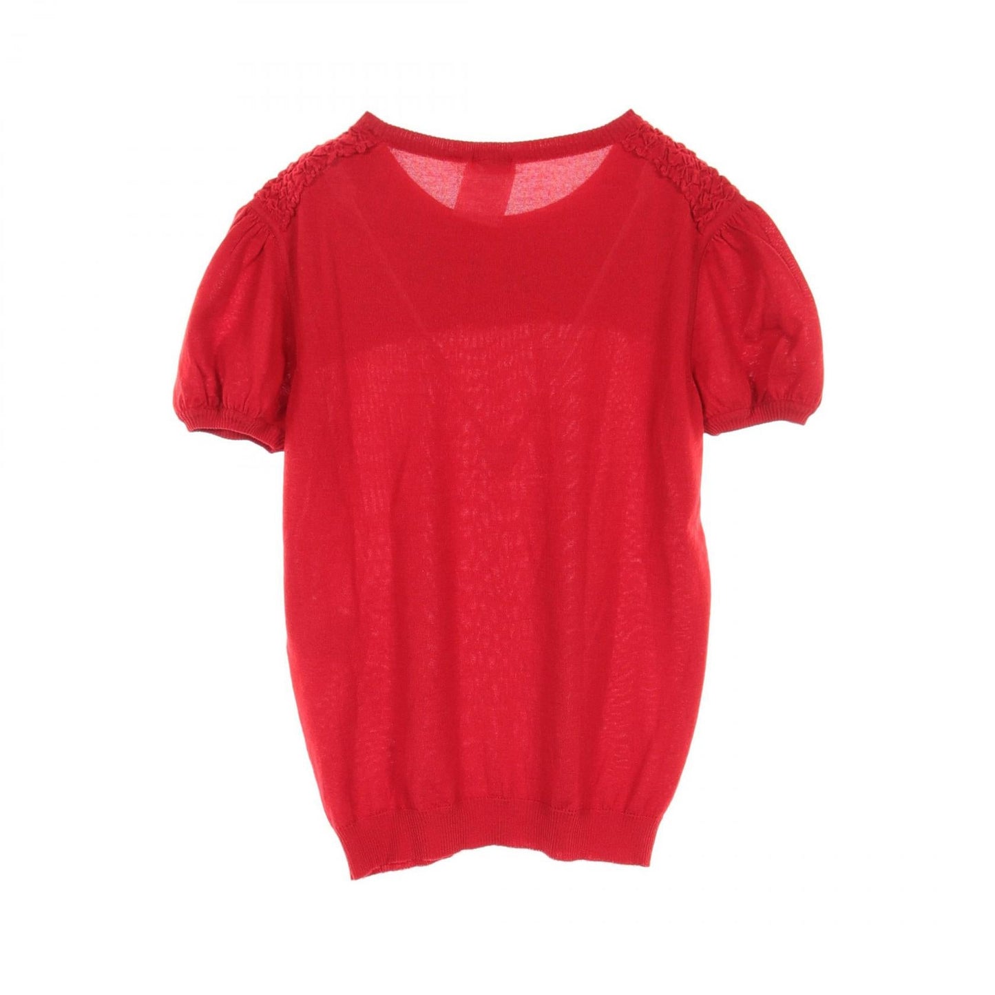 Chanel Cashmere Silk Knit Top Red