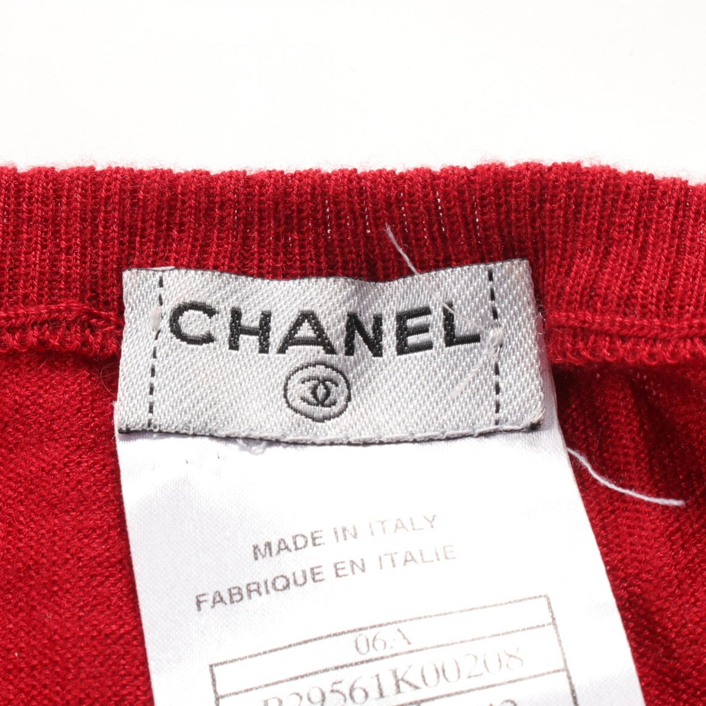 Chanel Cashmere Silk Knit Top Red