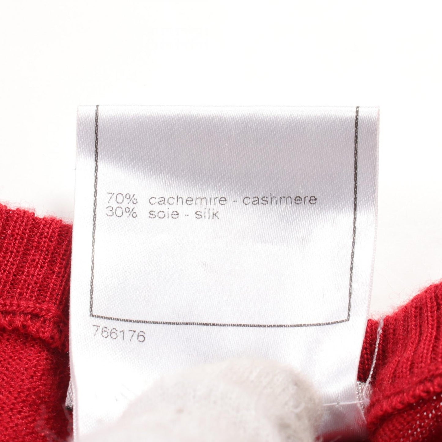 Chanel Cashmere Silk Knit Top Red