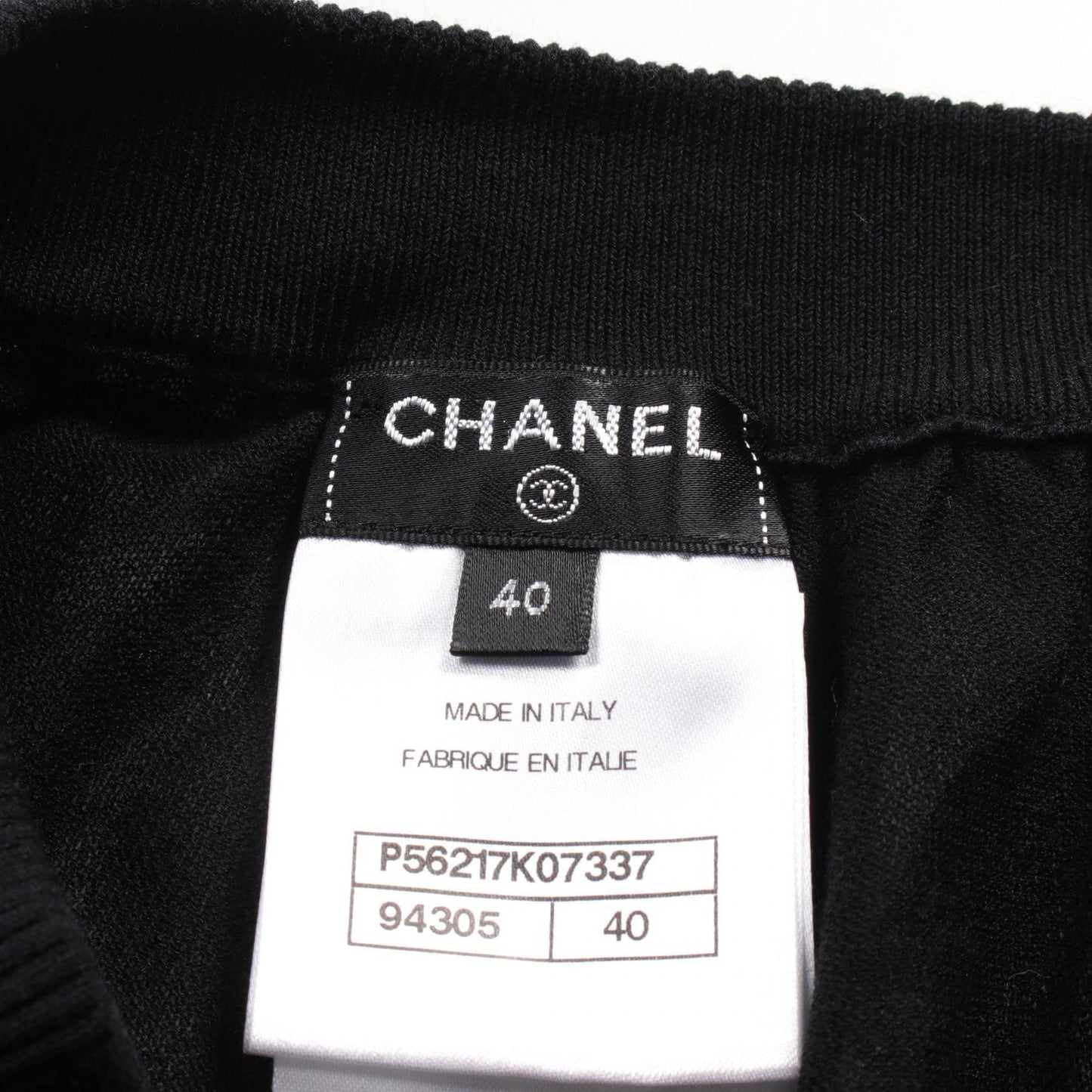 Chanel Cotton Pants Black P56217K07337
