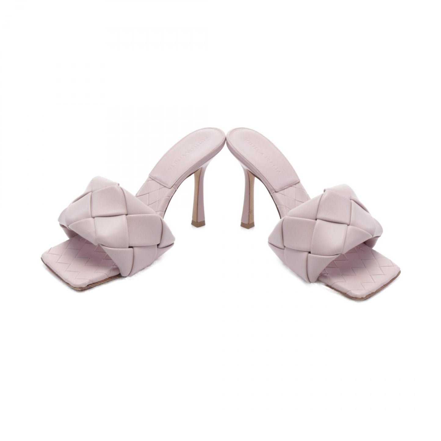 Bottega Veneta Leather Lido Mules Pink