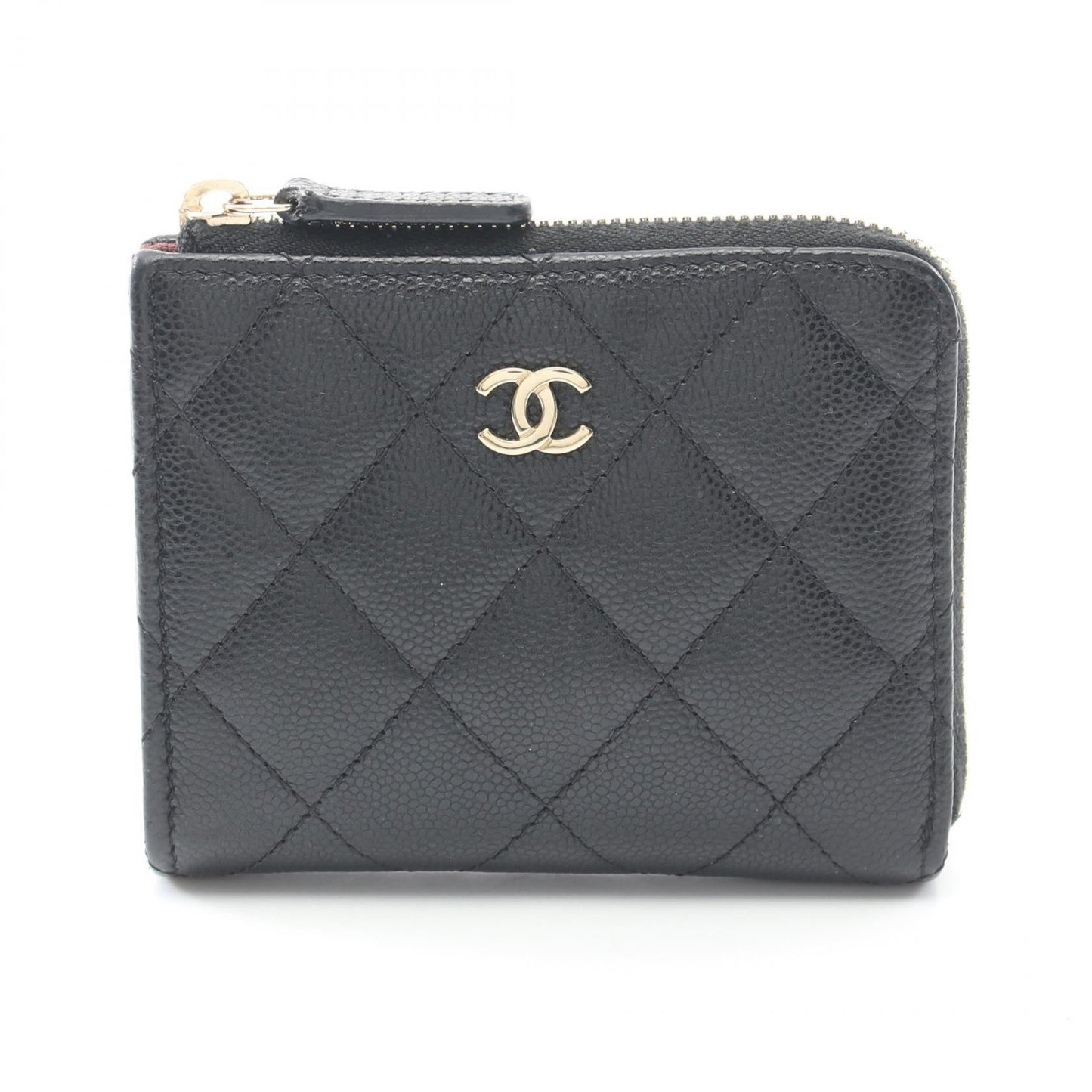 Chanel Caviar Skin Matelasse Round Wallet