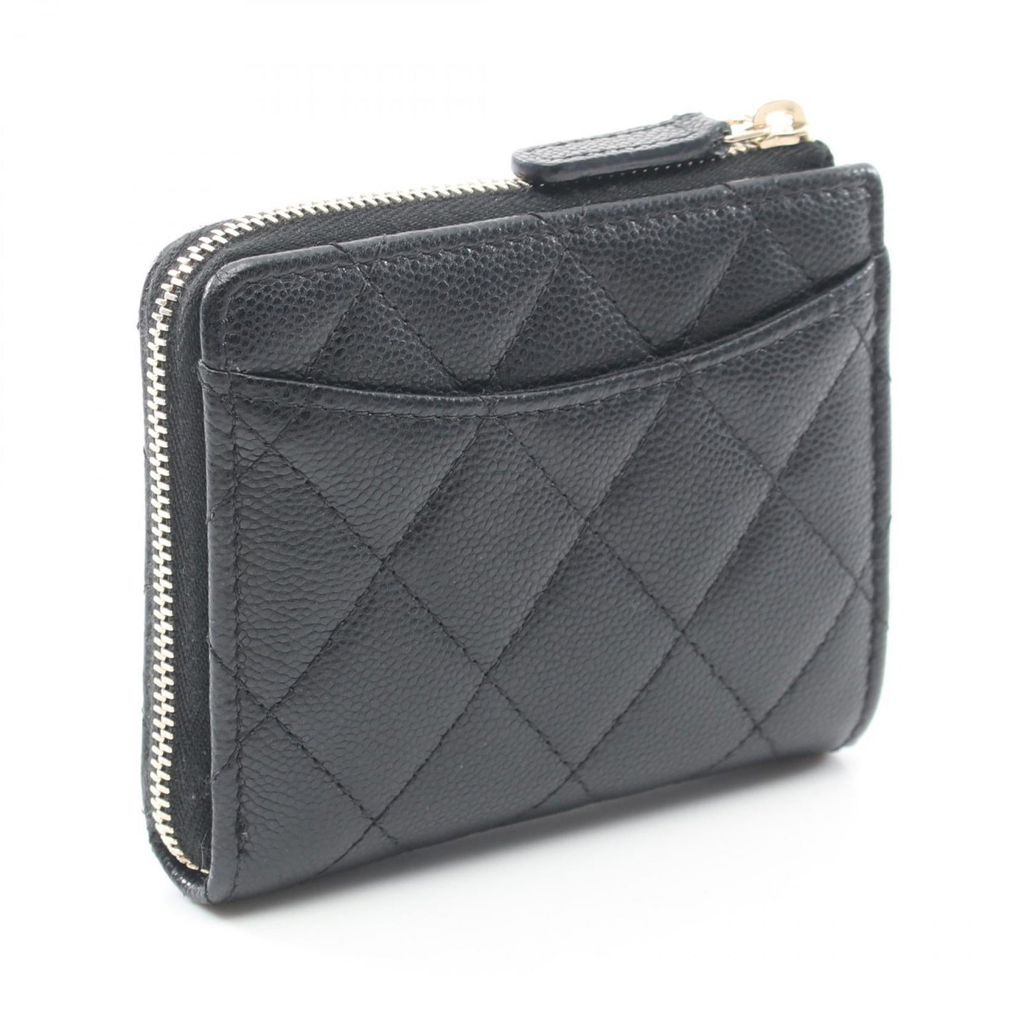Chanel Caviar Skin Matelasse Round Wallet