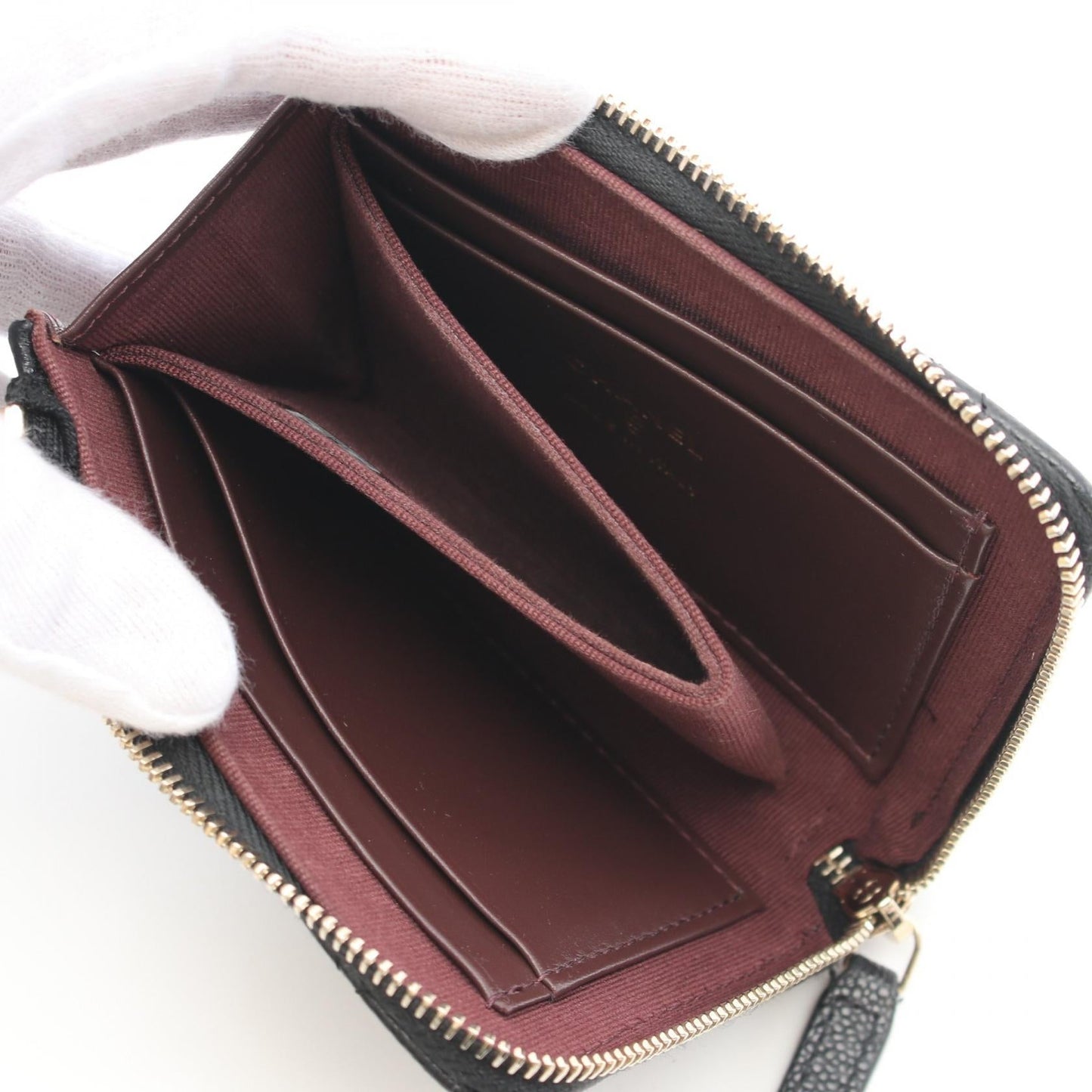 Chanel Caviar Skin Matelasse Round Wallet