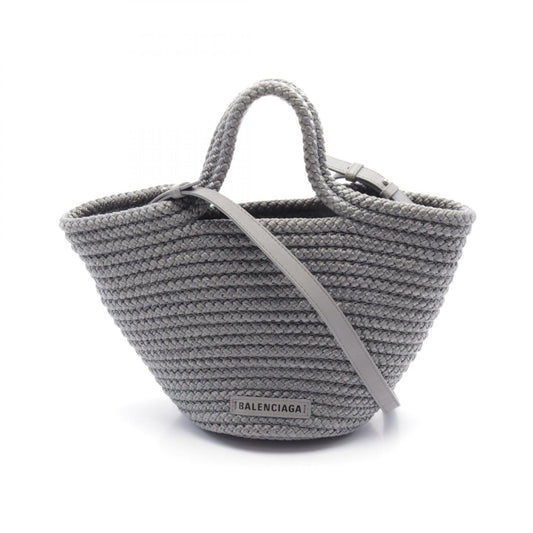 Balenciaga Ibiza Small Basket Handbag Nylon Leather