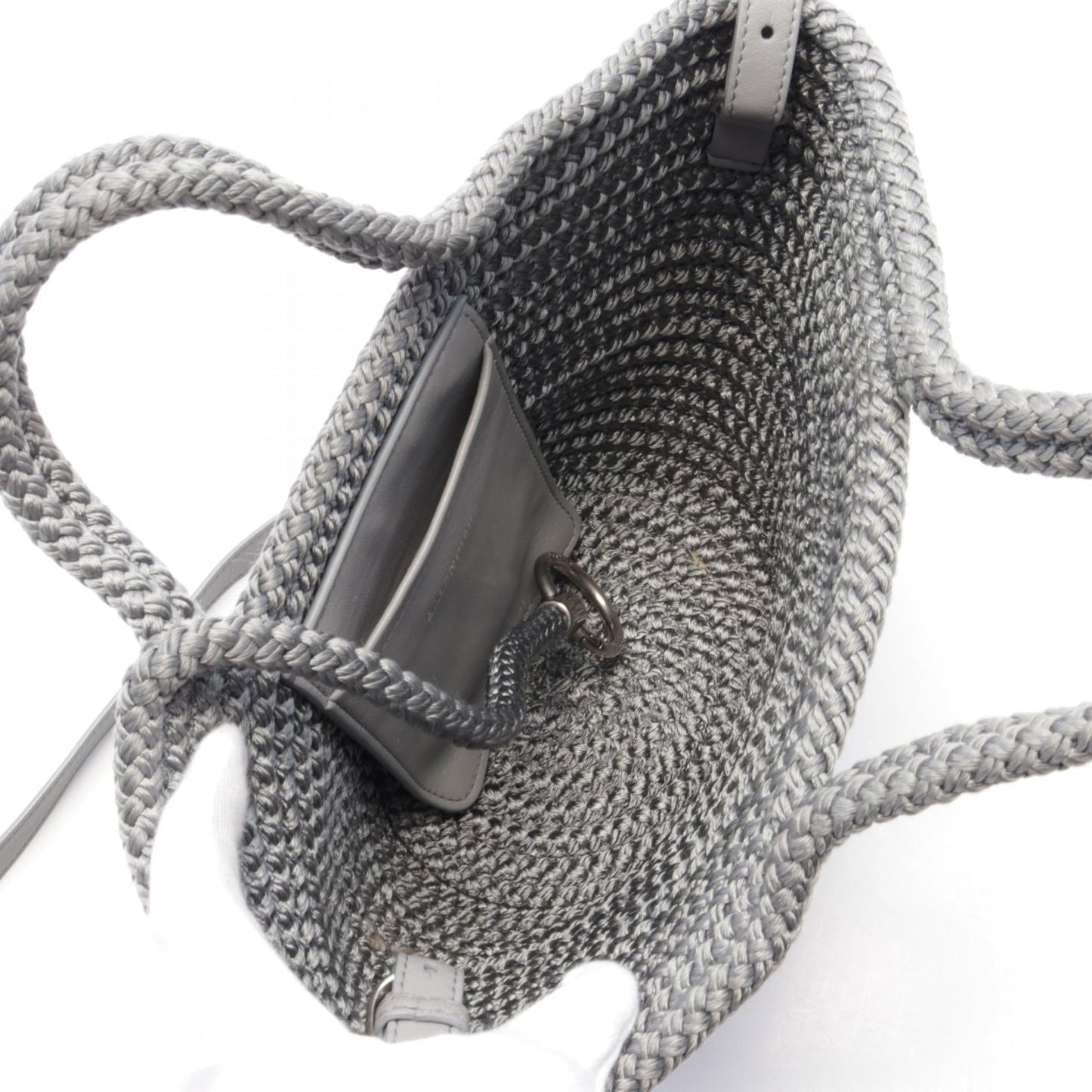 Balenciaga Ibiza Small Basket Handbag Nylon Leather