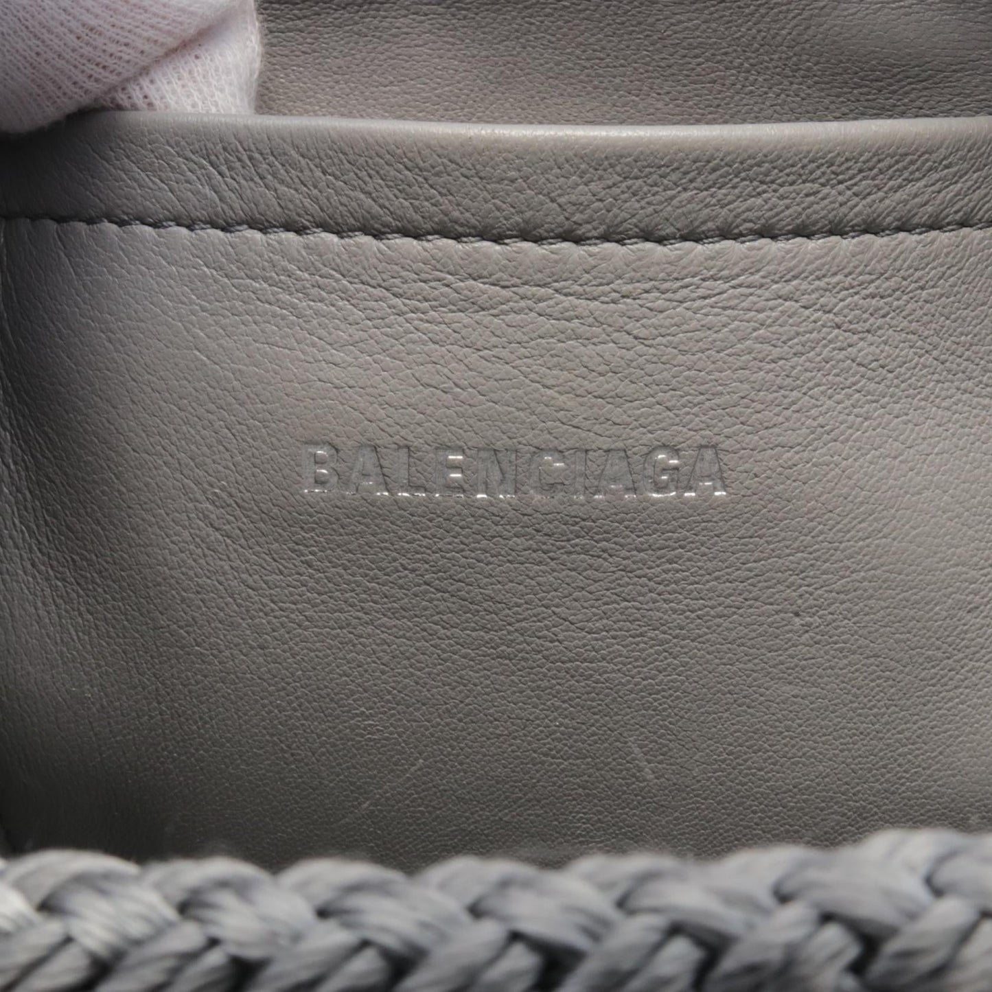 Balenciaga Ibiza Small Basket Handbag Nylon Leather