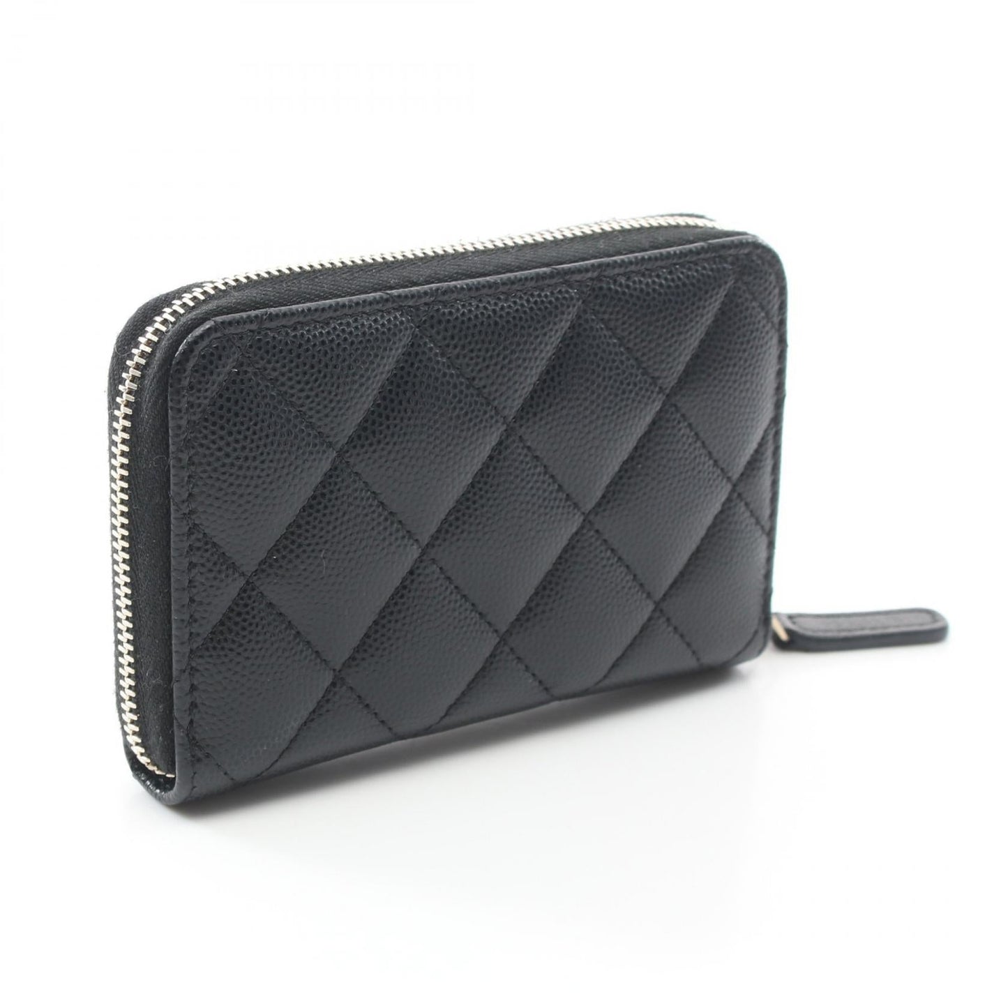 Chanel Matelasse Round Leather Wallet Black