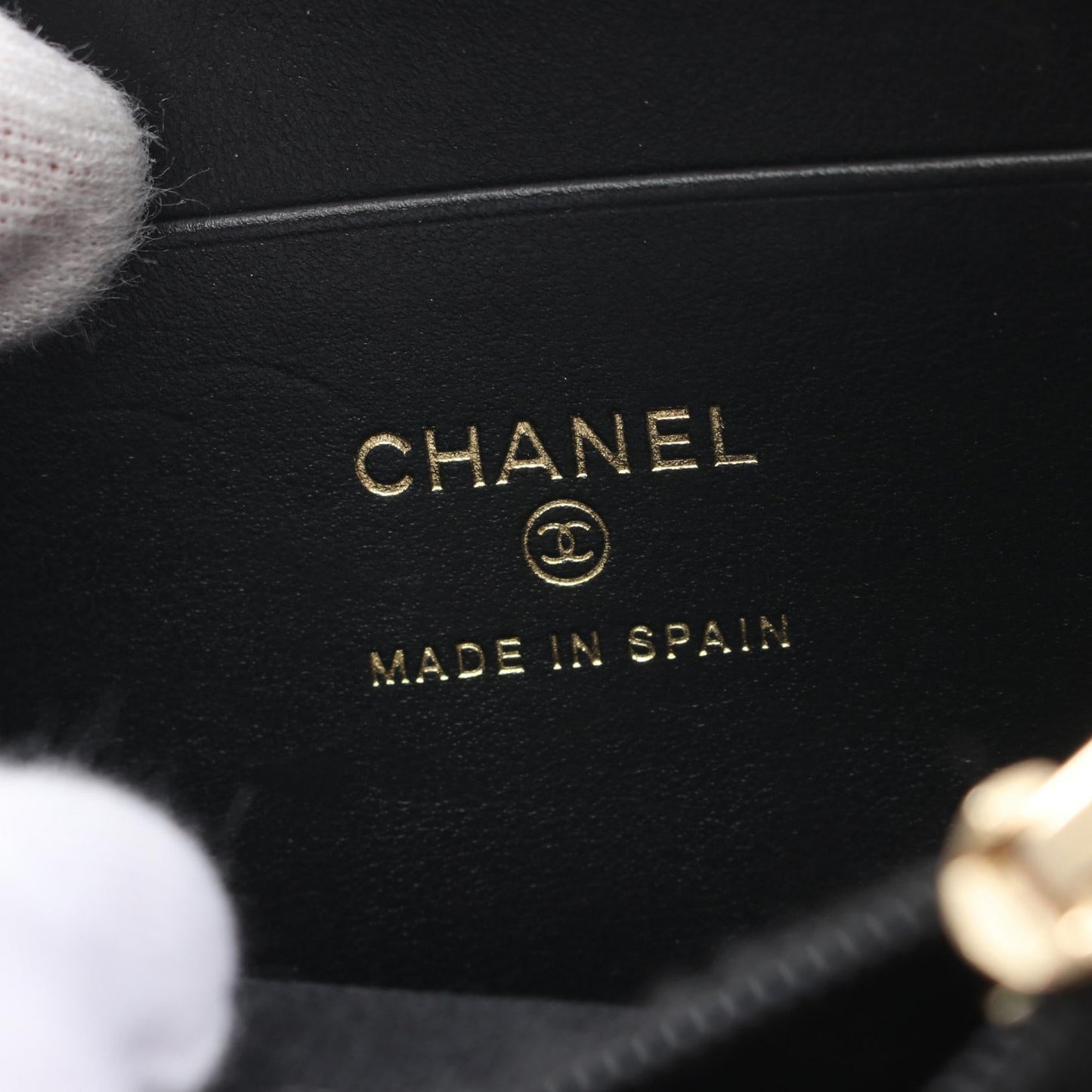 Chanel Matelasse Round Leather Wallet Black