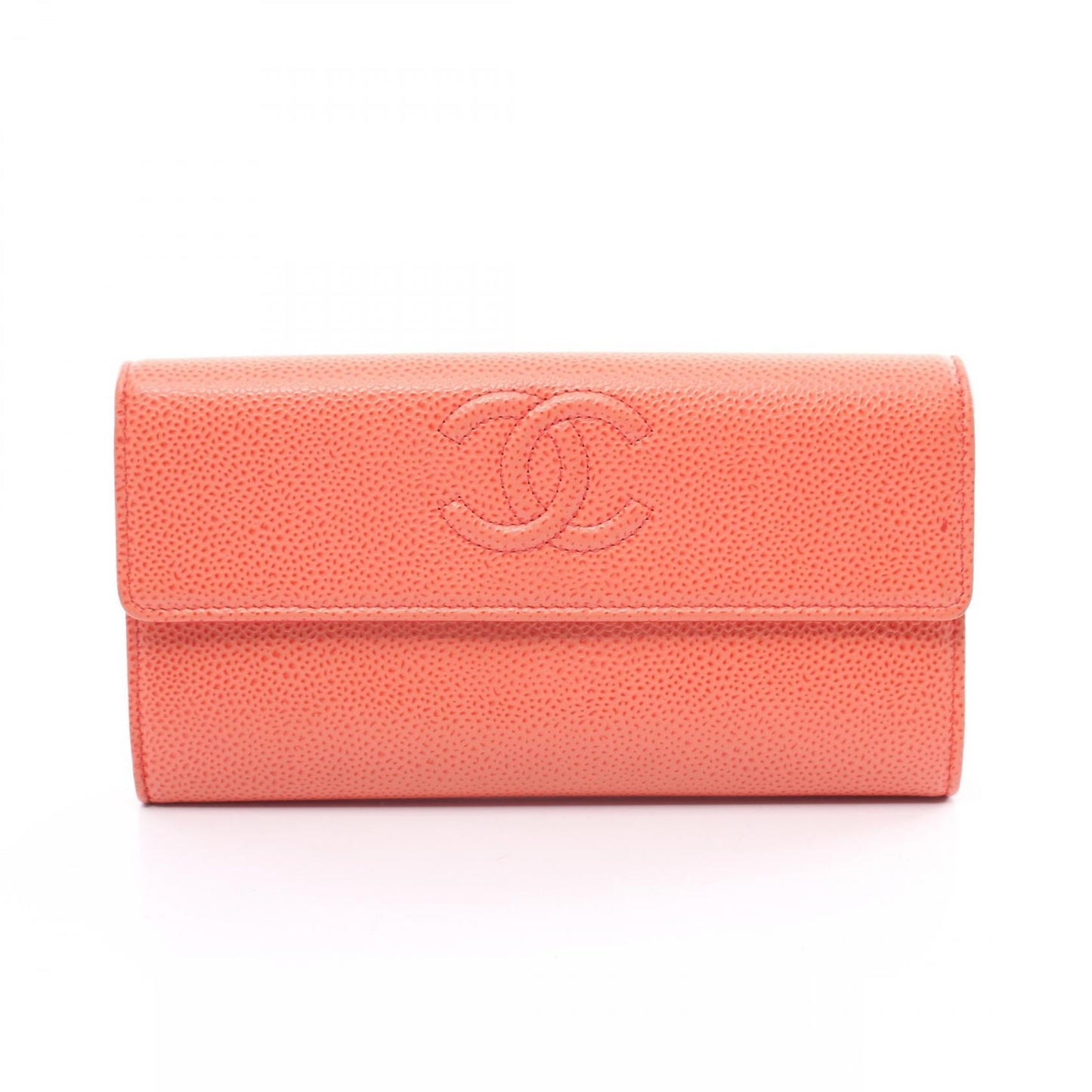 Chanel Caviar Skin Bifold Long Wallet