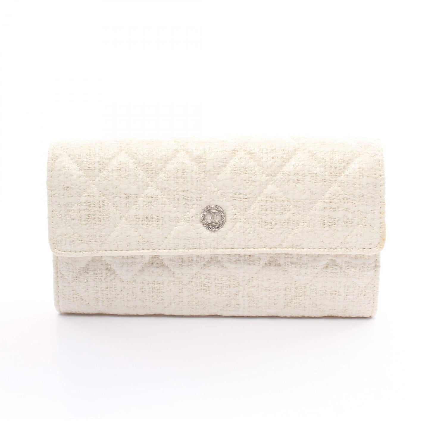 Chanel CC Tweed Long Wallet  Canvas Long Wallet A68809 in New Condition