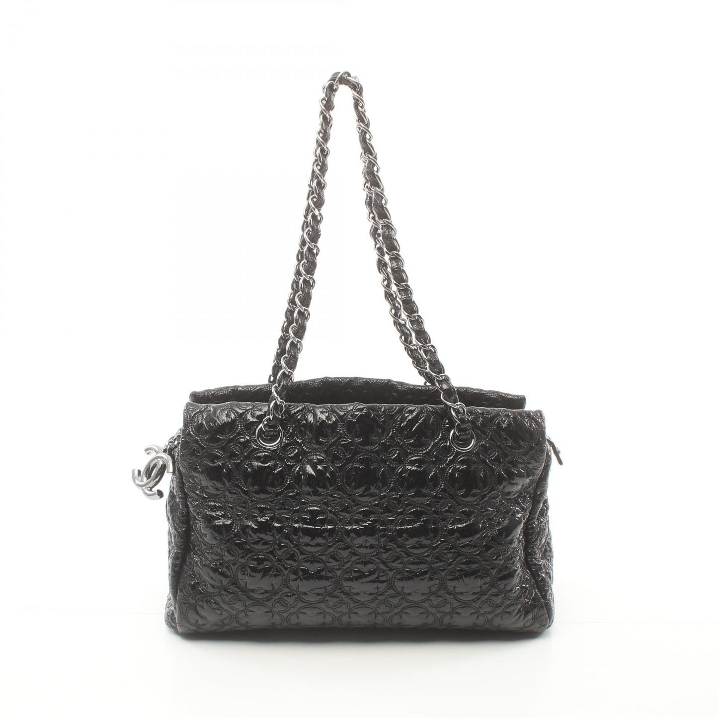 Chanel Patent Embossed Camellia Shoulder Bag  Leather Shoulder Bag 129***** in Great Condition