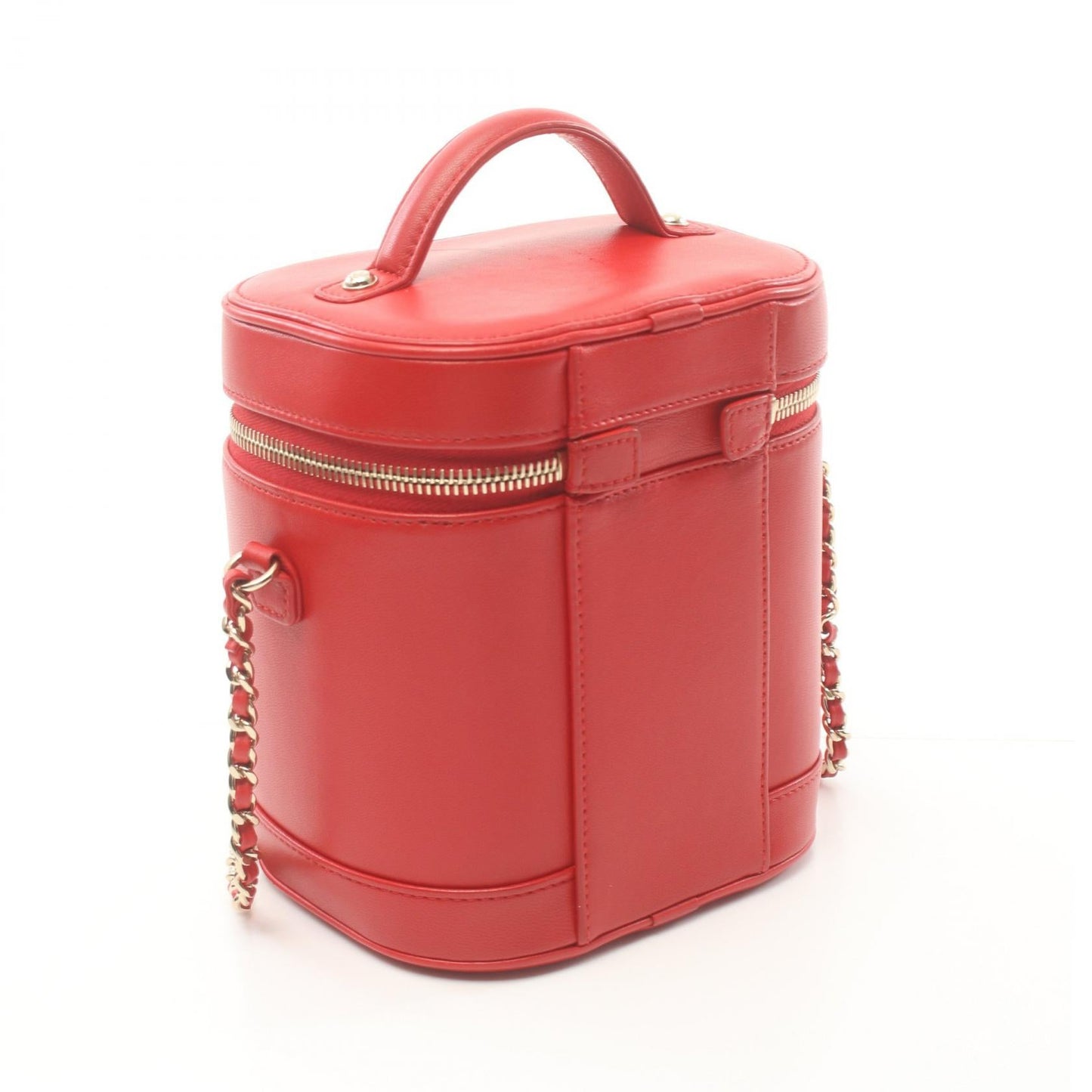 Chanel CC Vertical Vanity Case with Chain Leather Vanity Bag in New Condition