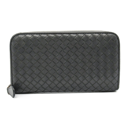 Bottega Veneta Leather Intrecciato Long Wallet