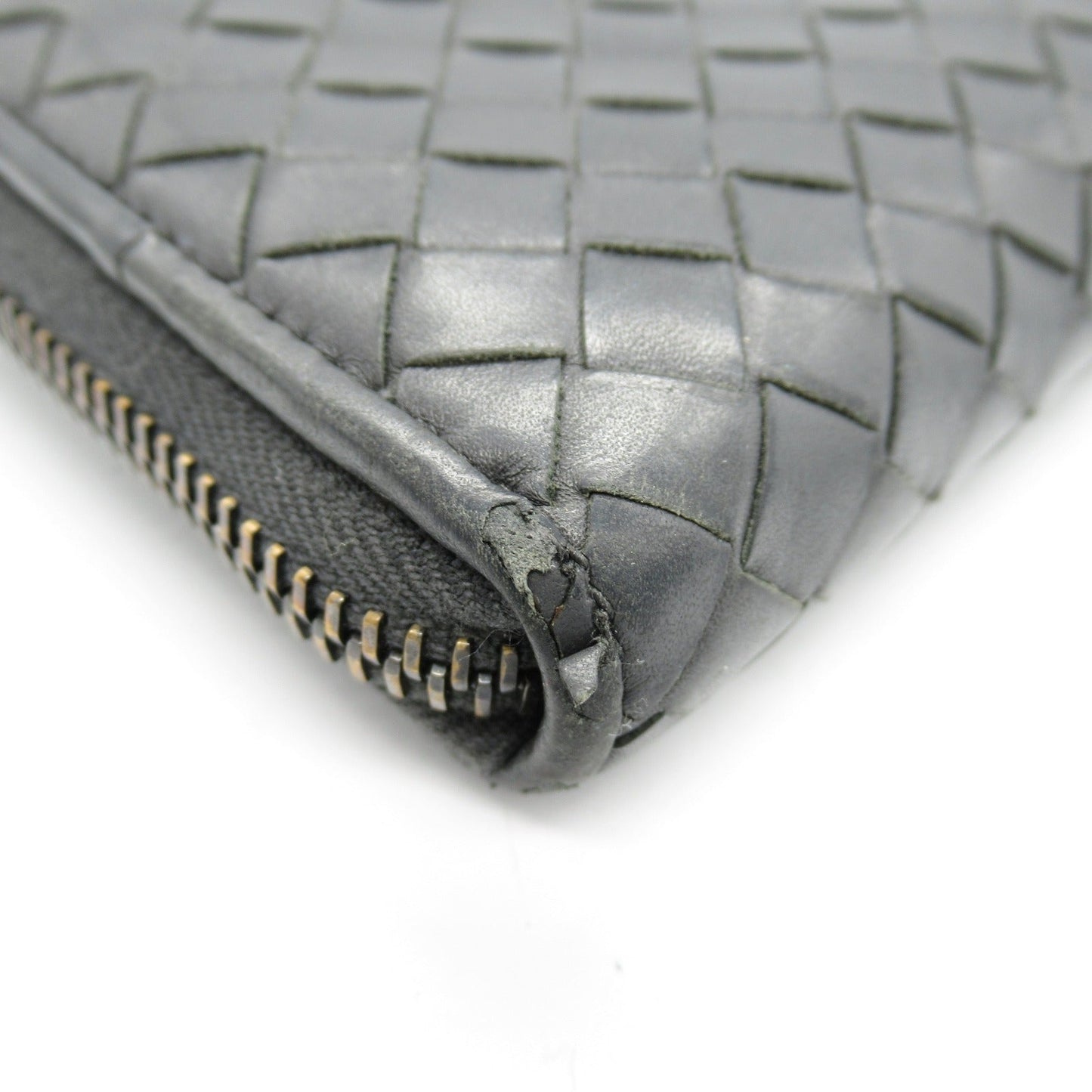 Bottega Veneta Leather Intrecciato Long Wallet