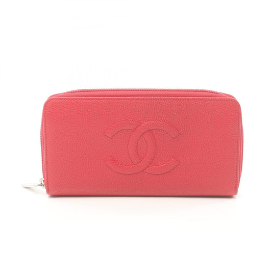 Chanel CC Caviar Long Wallet  Leather Long Wallet in New Condition