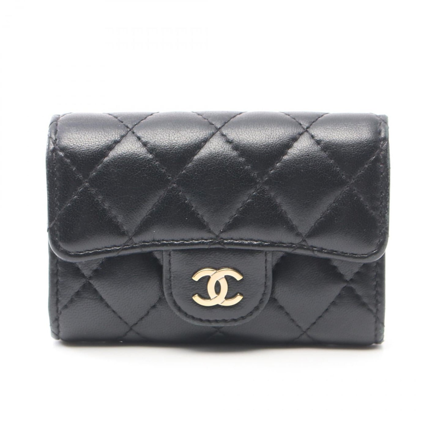 Chanel Matelasse Classic Small Wallet Leather Key Holder AP0214 in New Condition