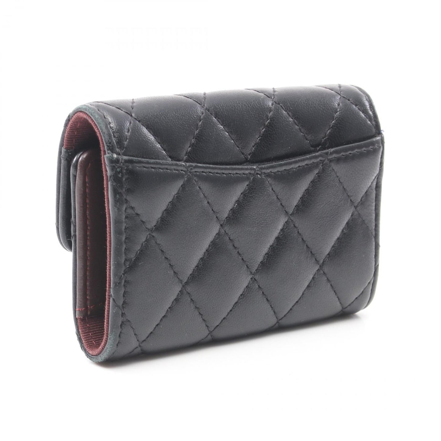 Chanel Matelasse Classic Small Wallet Leather Key Holder AP0214 in New Condition