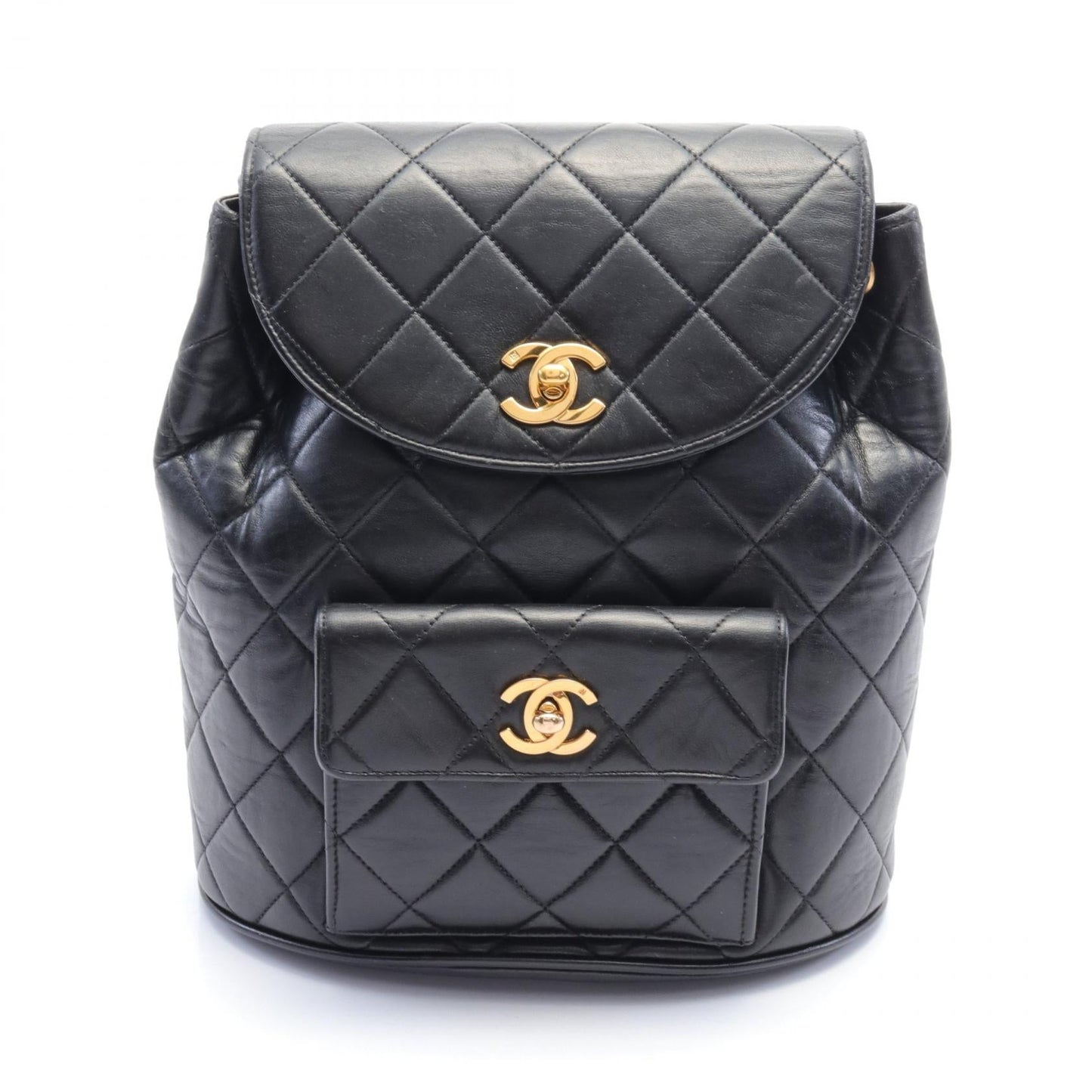Chanel CC Quilted Leather Backpack Leather Backpack A10177 in New Condition