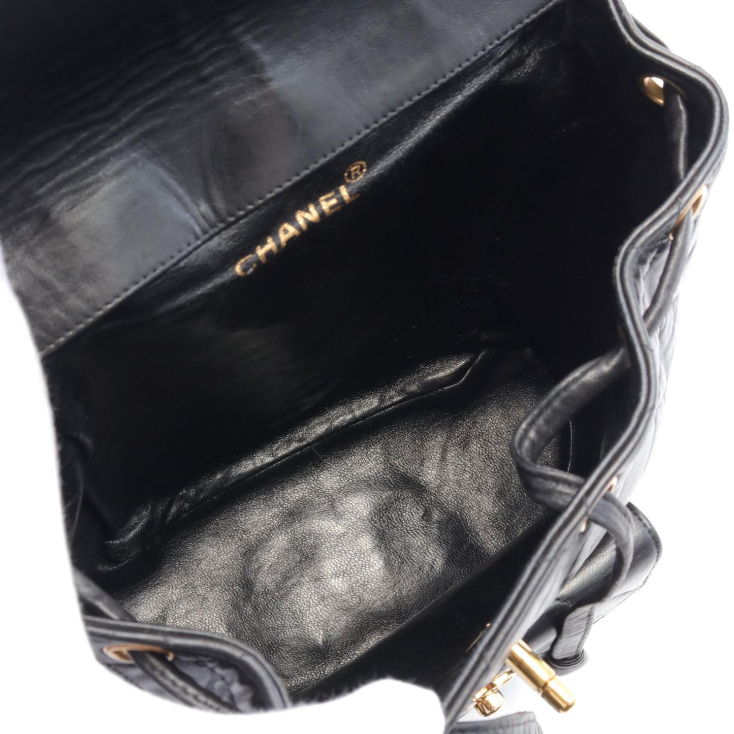 Chanel CC Quilted Leather Backpack Leather Backpack A10177 in New Condition