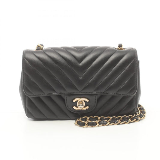 Chanel Chevron V Stitch Shoulder Bag Leather Shoulder Bag 26595568