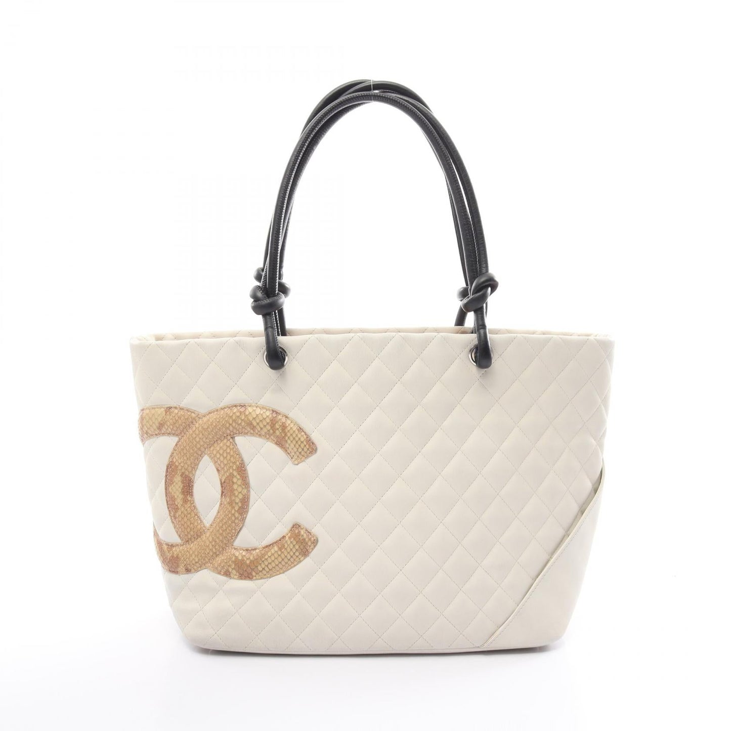 Chanel Cambon Line Large Tote Bag Leather Tote Bag A25169 in New Condition