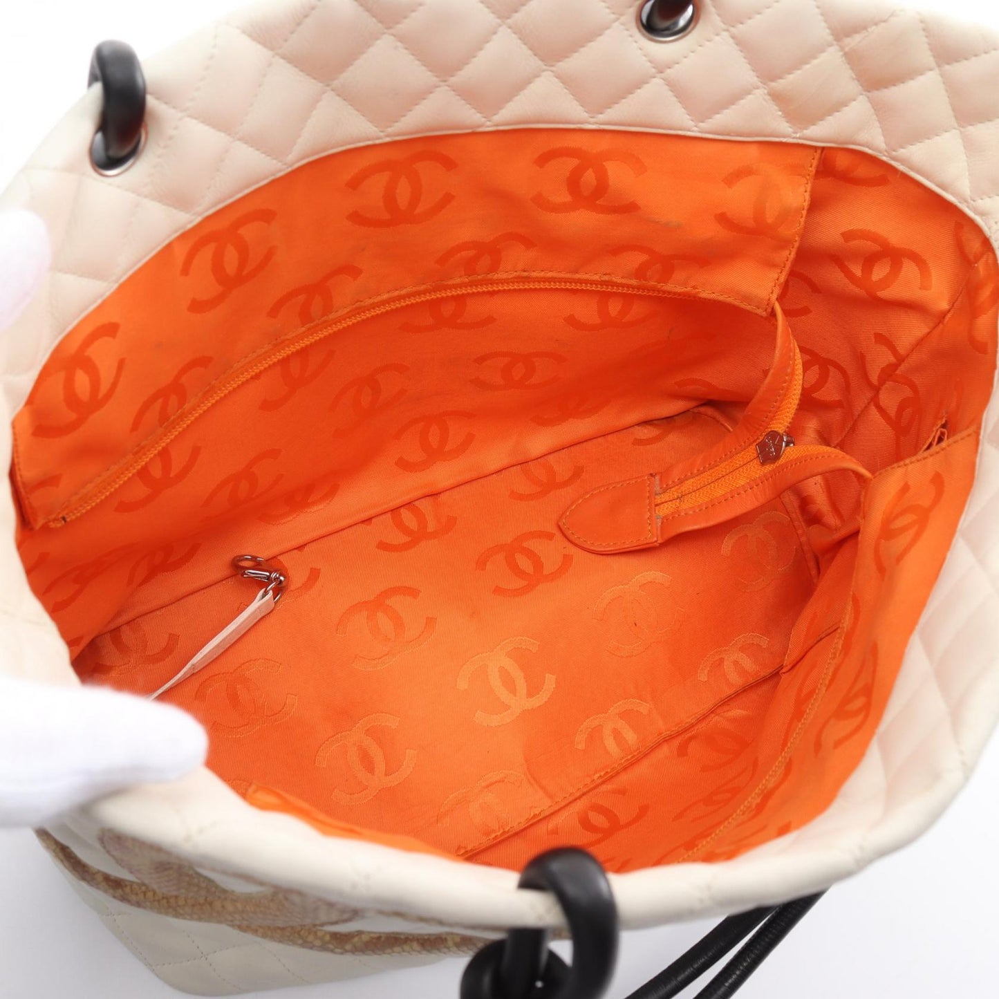 Chanel Cambon Line Large Tote Bag Leather Tote Bag A25169 in New Condition