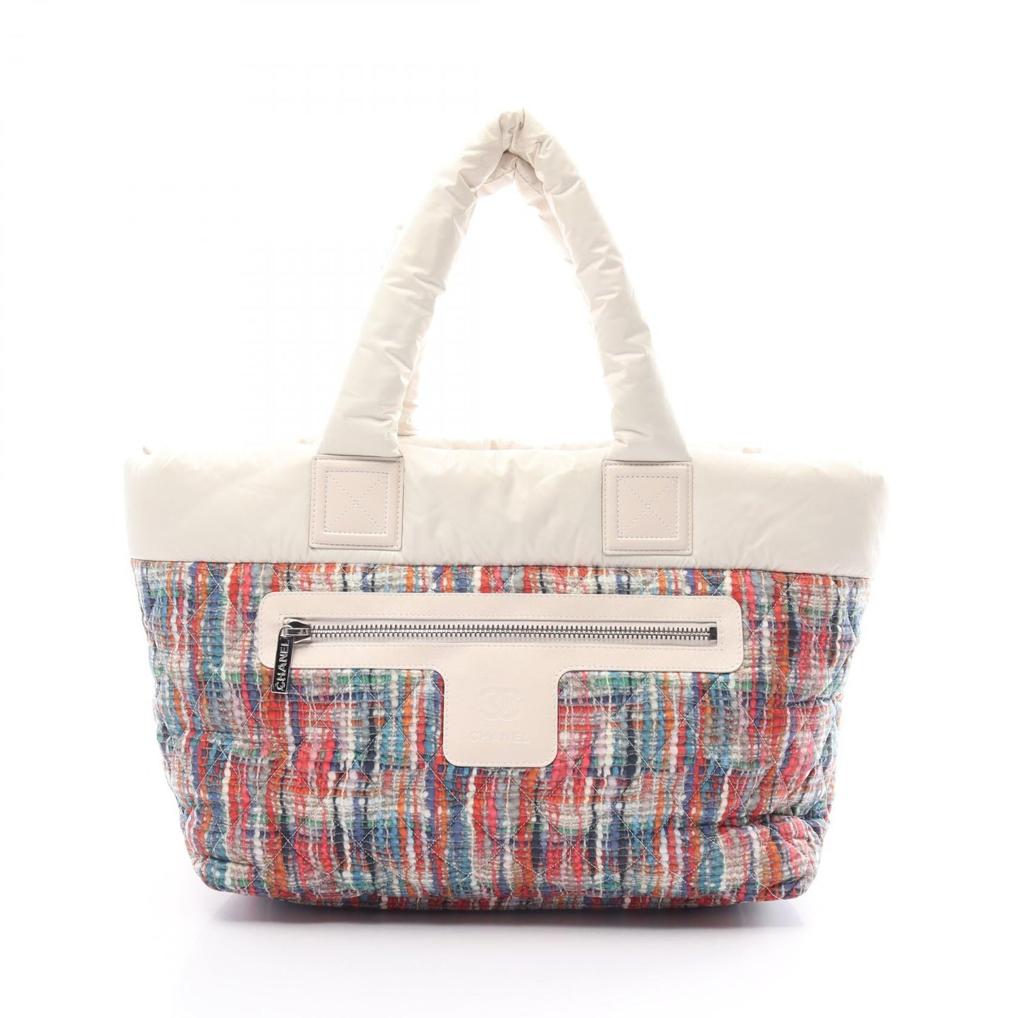 Chanel Nylon Leather Coco Cocoon MM Tote Bag