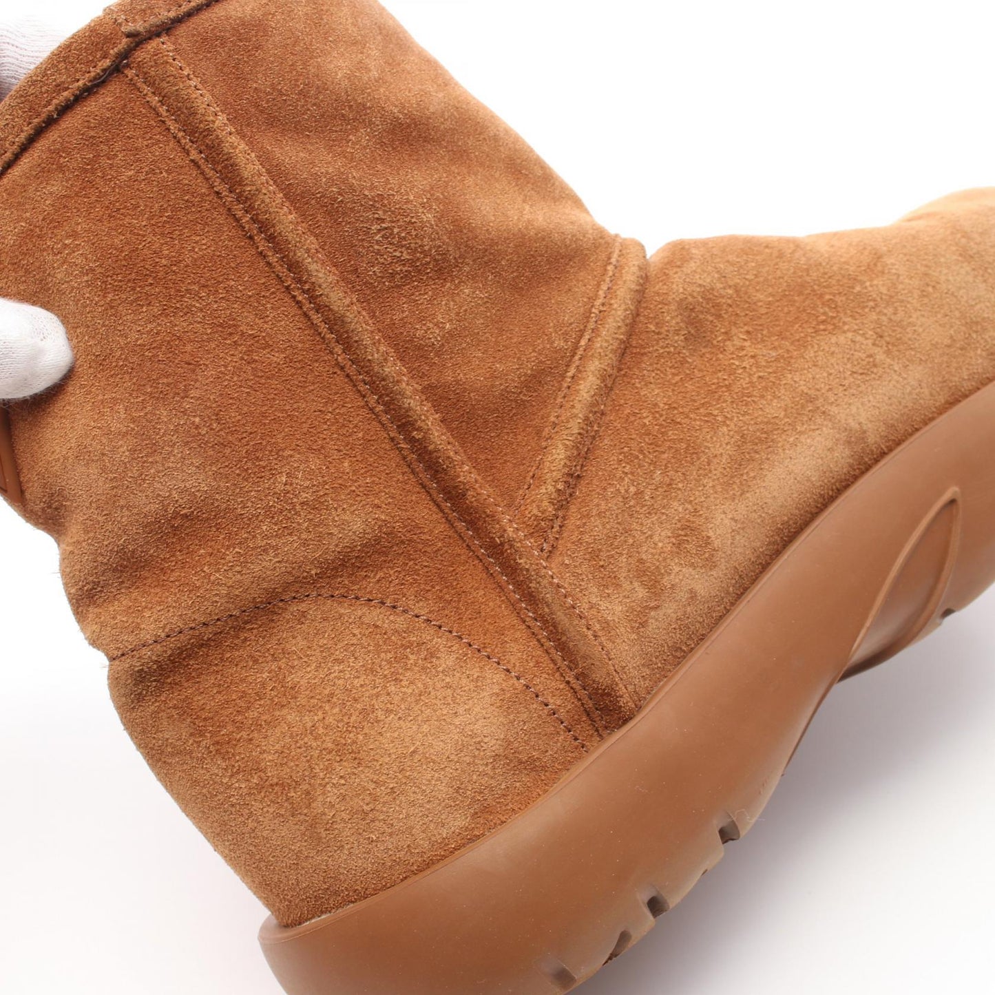 Bottega Veneta Suede Snap Ankle Boots