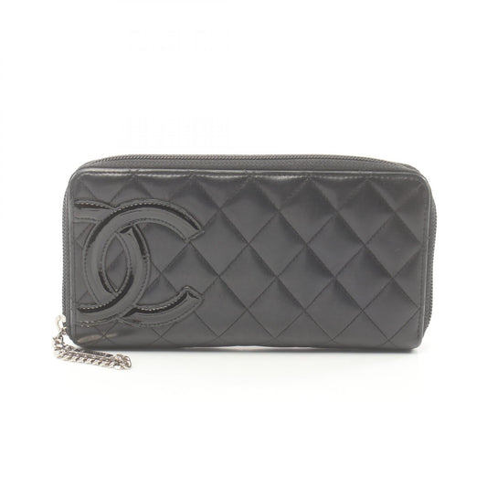 Chanel Cambon Leather Zip Around Wallet Leather Long Wallet A50078 in New Condition