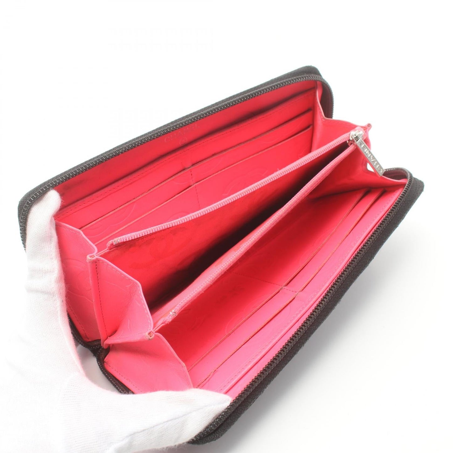 Chanel Cambon Leather Zip Around Wallet Leather Long Wallet A50078 in New Condition